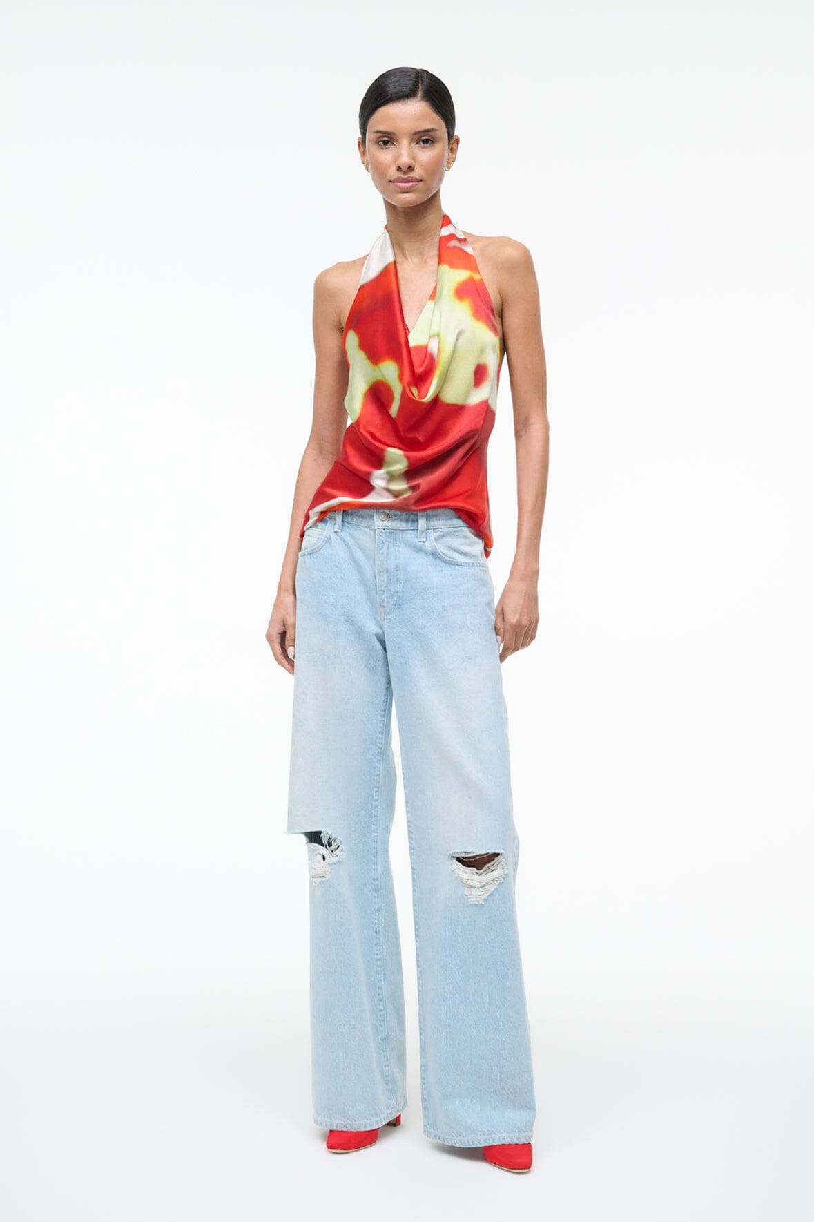 LIORA SILK TOP | RED ZONE