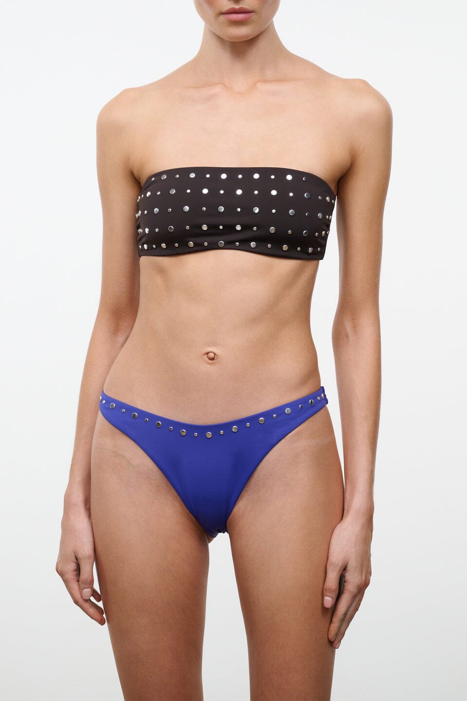 SARA BIKINI TOP | ESPRESSO STUDS