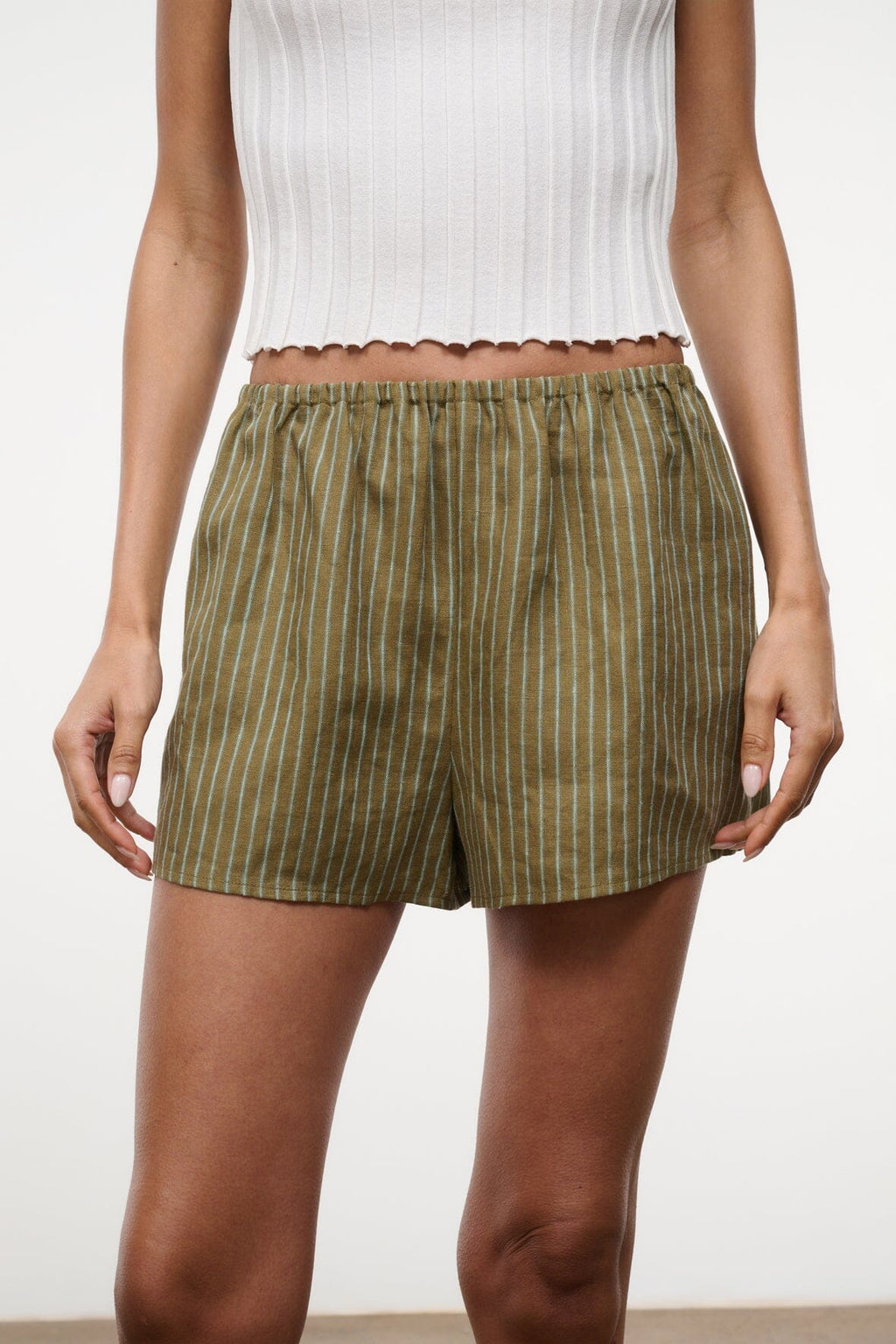 PADDLE LINEN SHORT | PORTO STRIPE