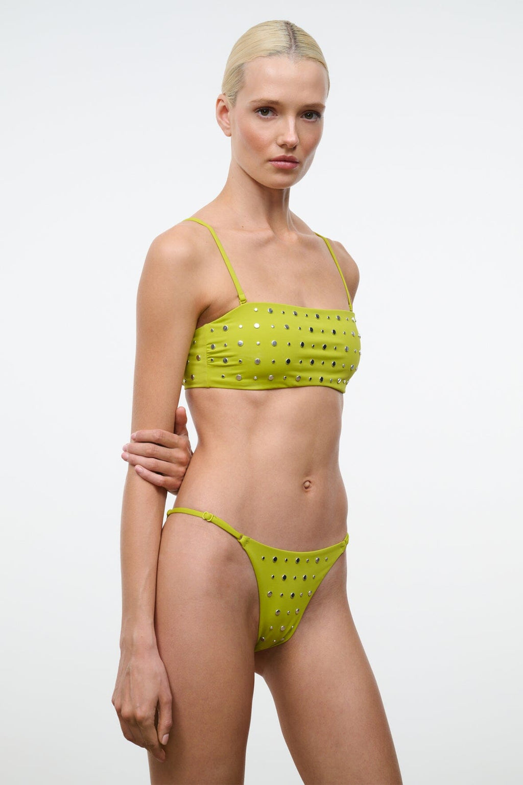 SISLEY STRING BIKINI BOTTOM | CITRON STUDS