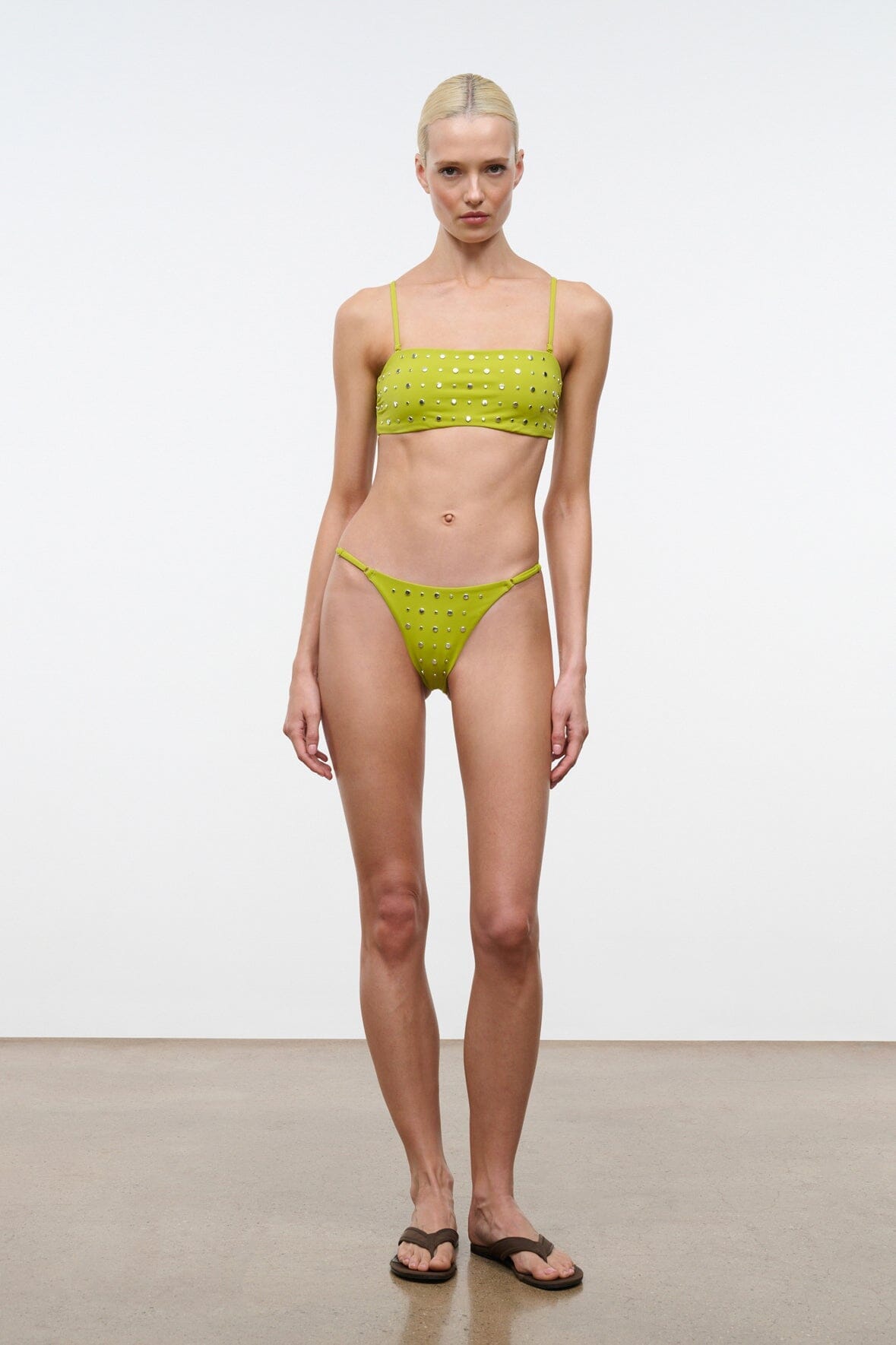 SISLEY STRING BIKINI BOTTOM | CITRON STUDS
