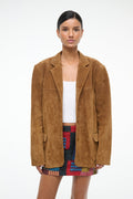 NATALIE SUEDE JACKET | TAN