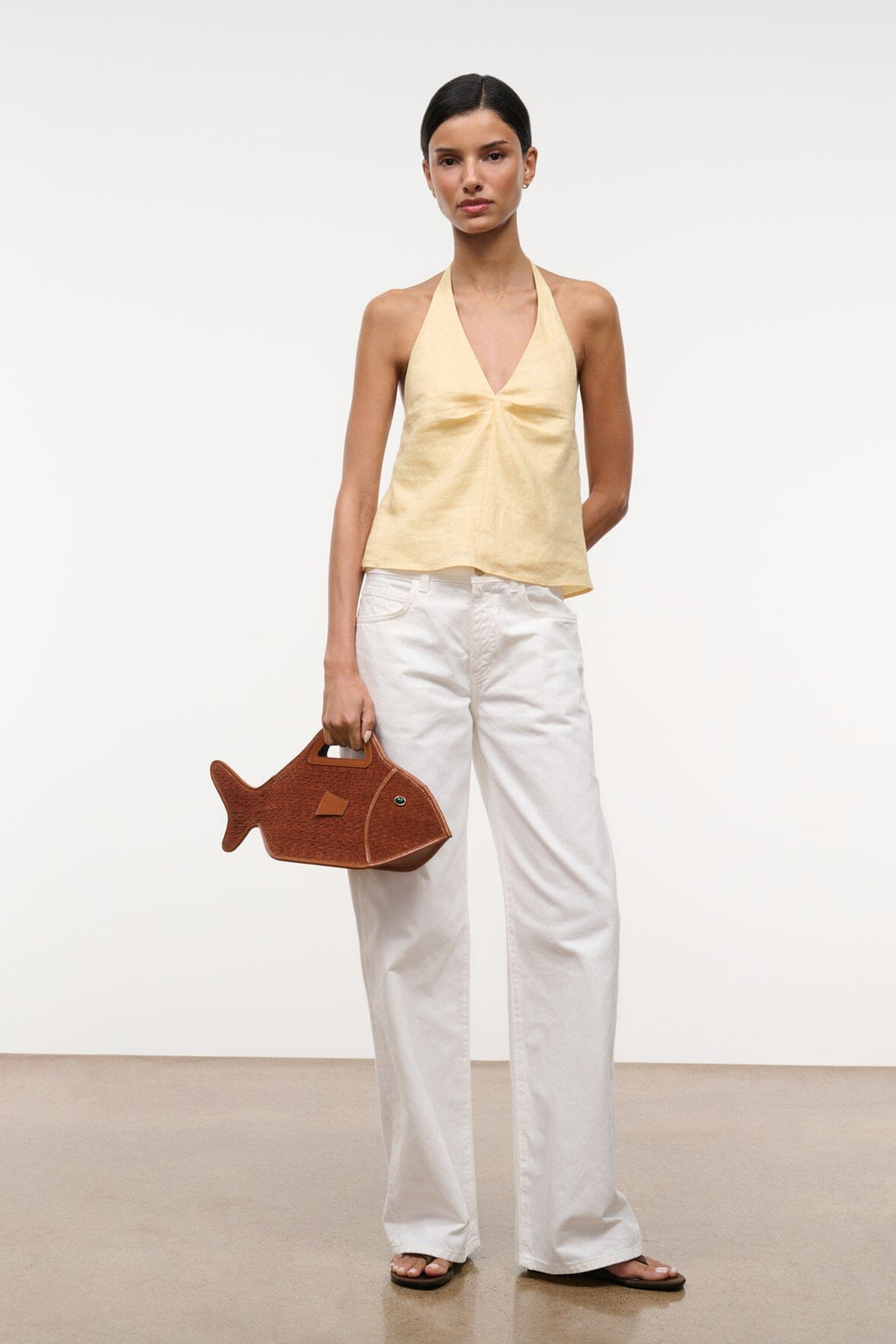 CORSO LINEN TOP | BUTTER