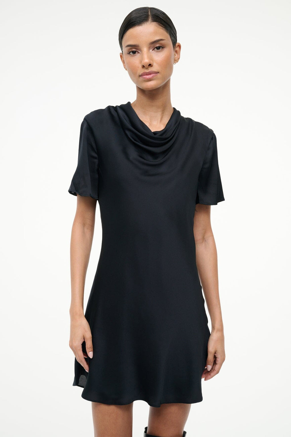 IRIS SILK DRESS | BLACK