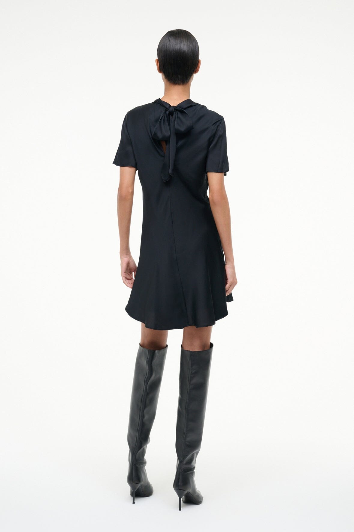 IRIS SILK DRESS | BLACK