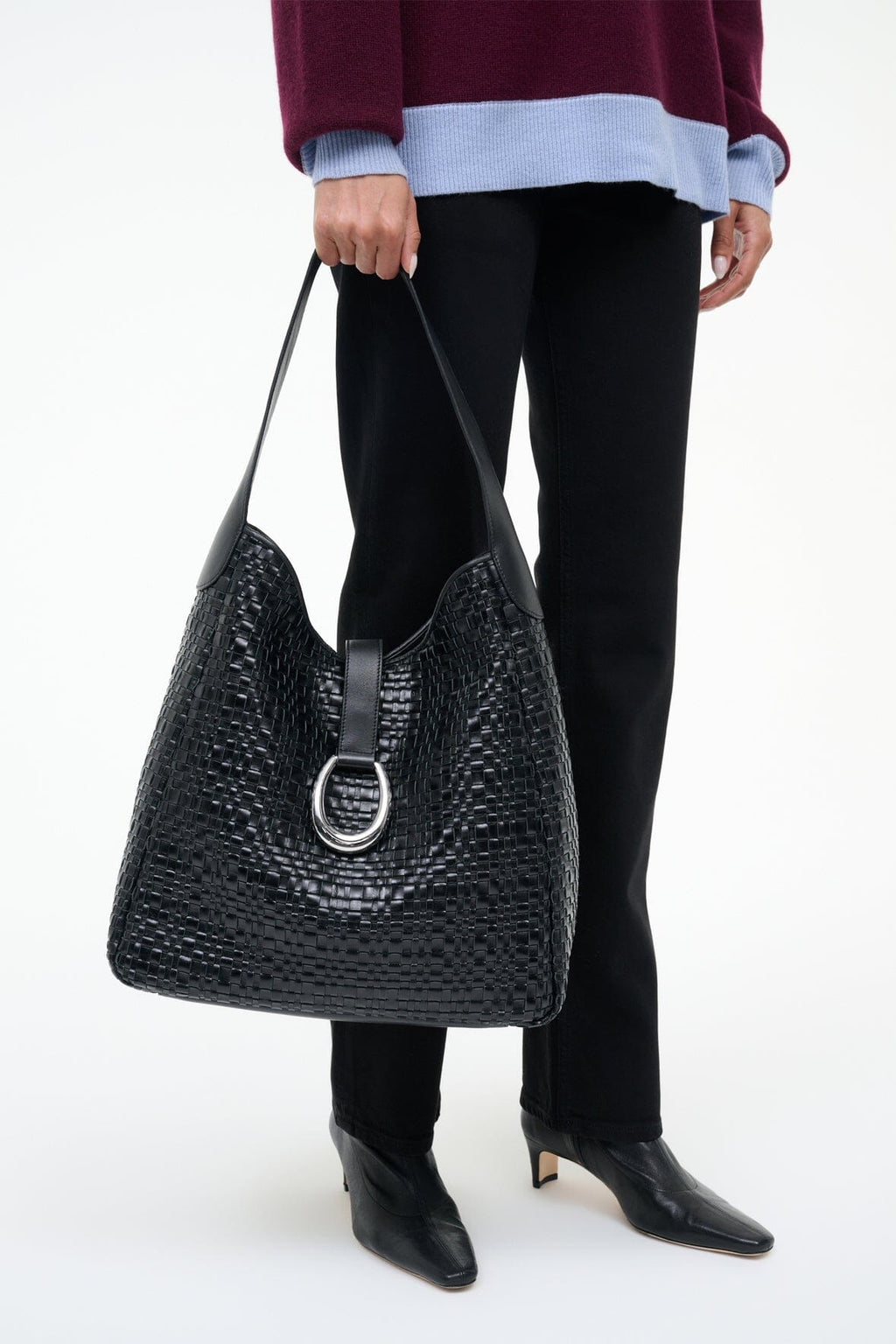 MAYA HOBO BAG | BLACK WOVEN