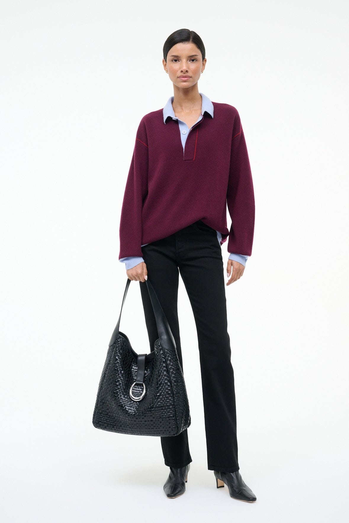 MAYA HOBO BAG | BLACK WOVEN