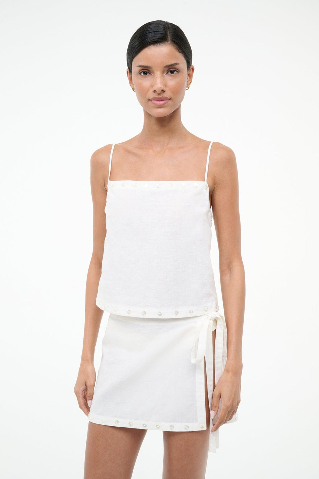 ZANDRA LINEN COVERUP SKIRT | IVORY