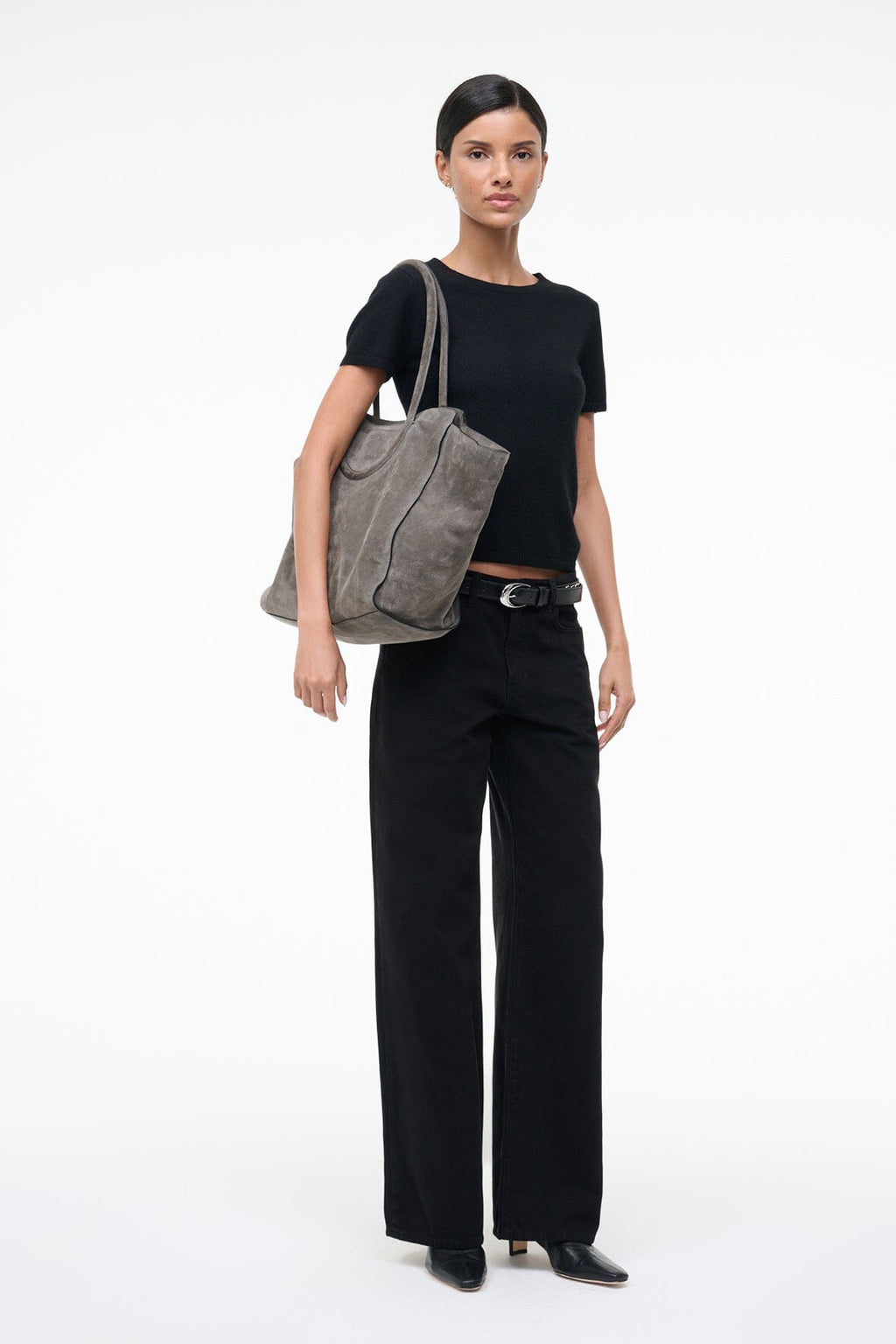 MAUDE TOTE BAG | STORM SUEDE