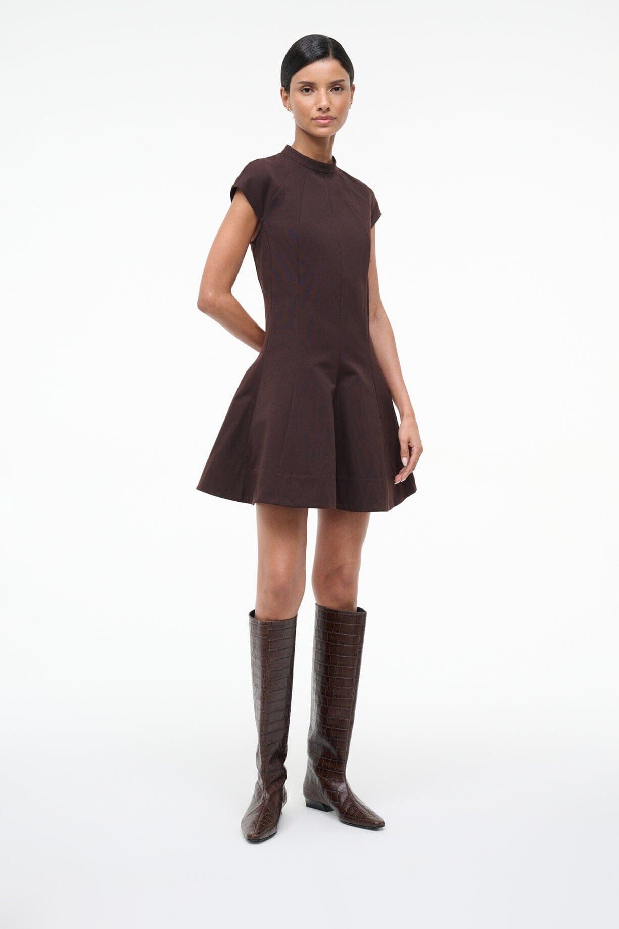 WALLY FLAT BOOT | ESPRESSO CROCO