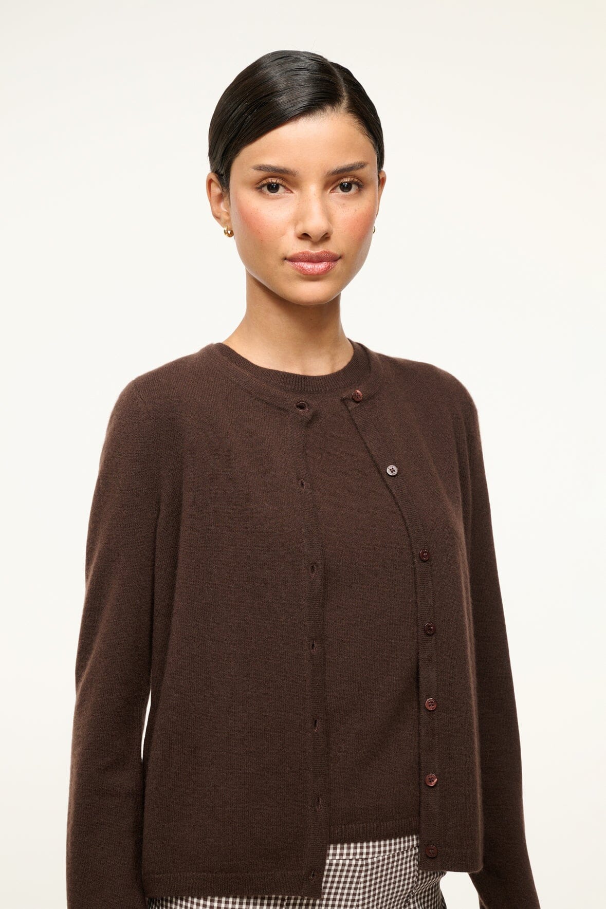 MIDNIGHT CASHMERE CARDIGAN | DARK CHOCOLATE
