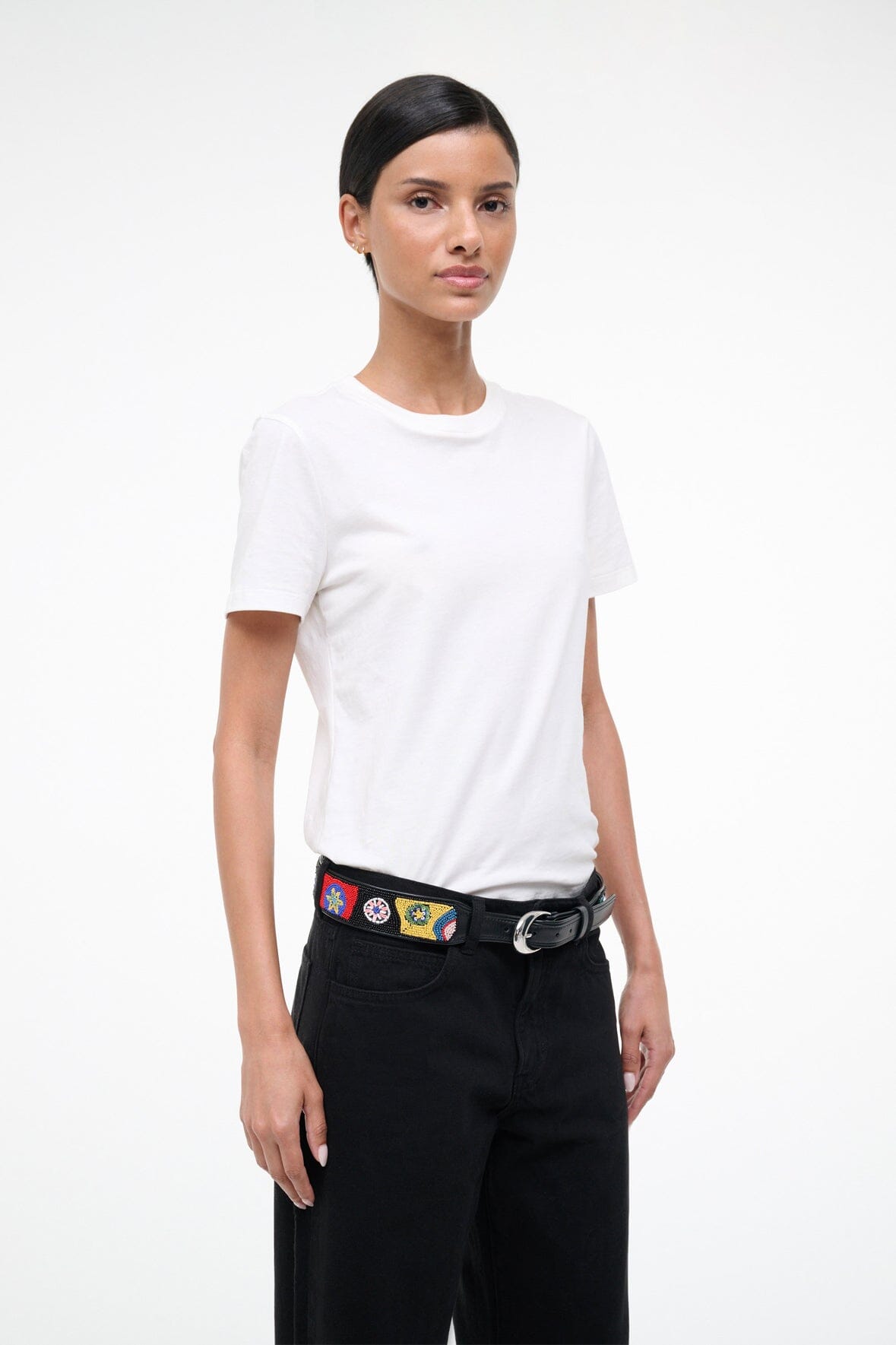 MOON BUCKLE BELT | BEADED MILLEFIORE