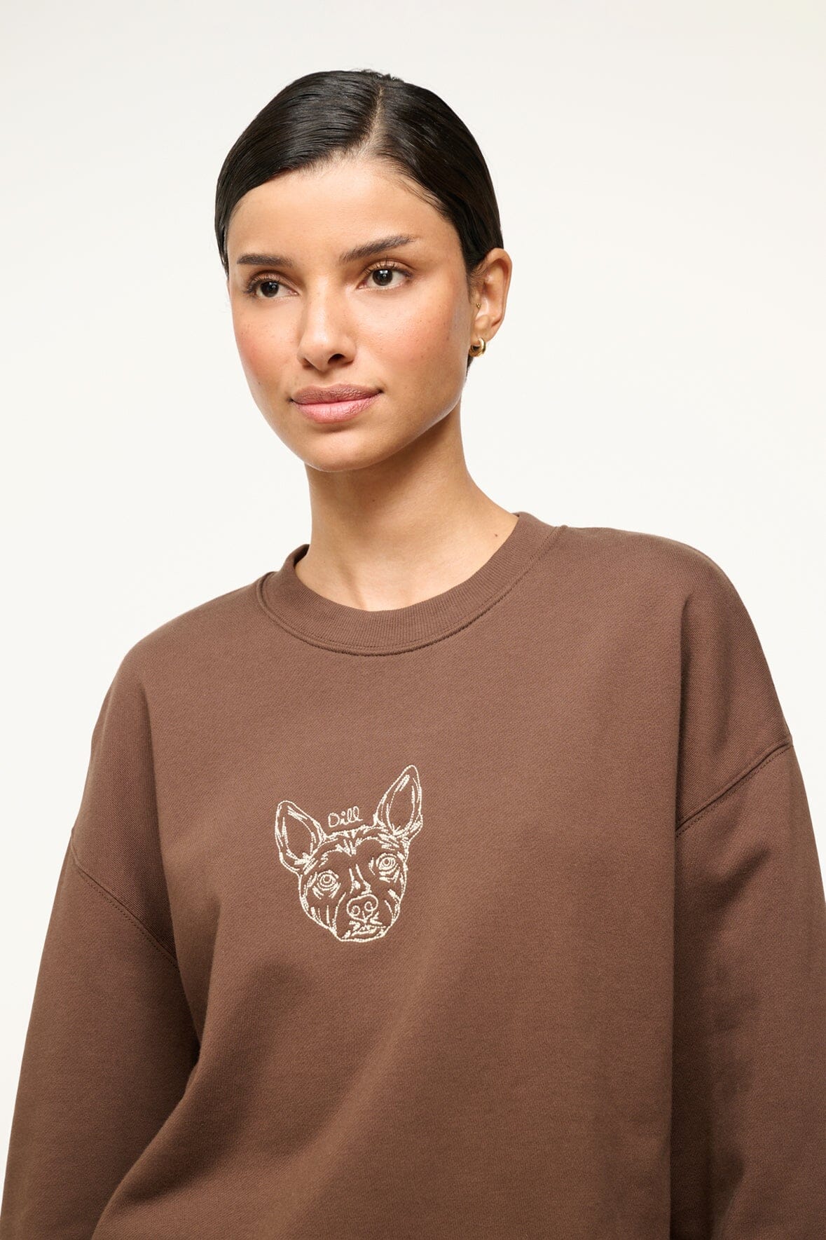 CUSTOM STAUD x C.BONZ OVERSIZED SWEATSHIRT | BROWN