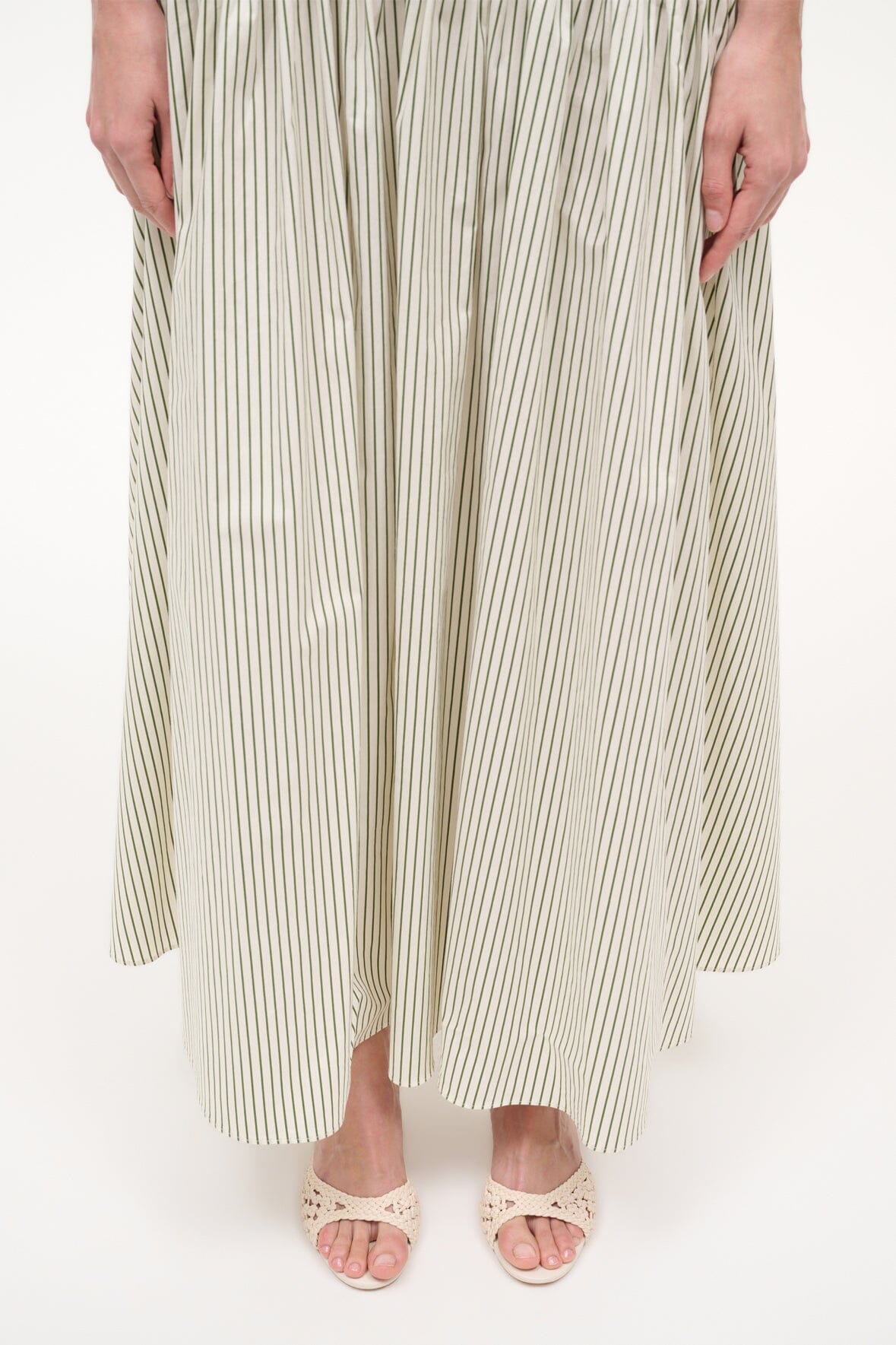BRIGITTE LEATHER MULE | CREAM WOVEN