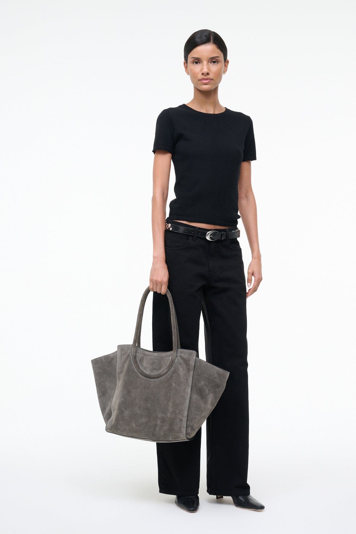 MAUDE TOTE BAG | STORM SUEDE