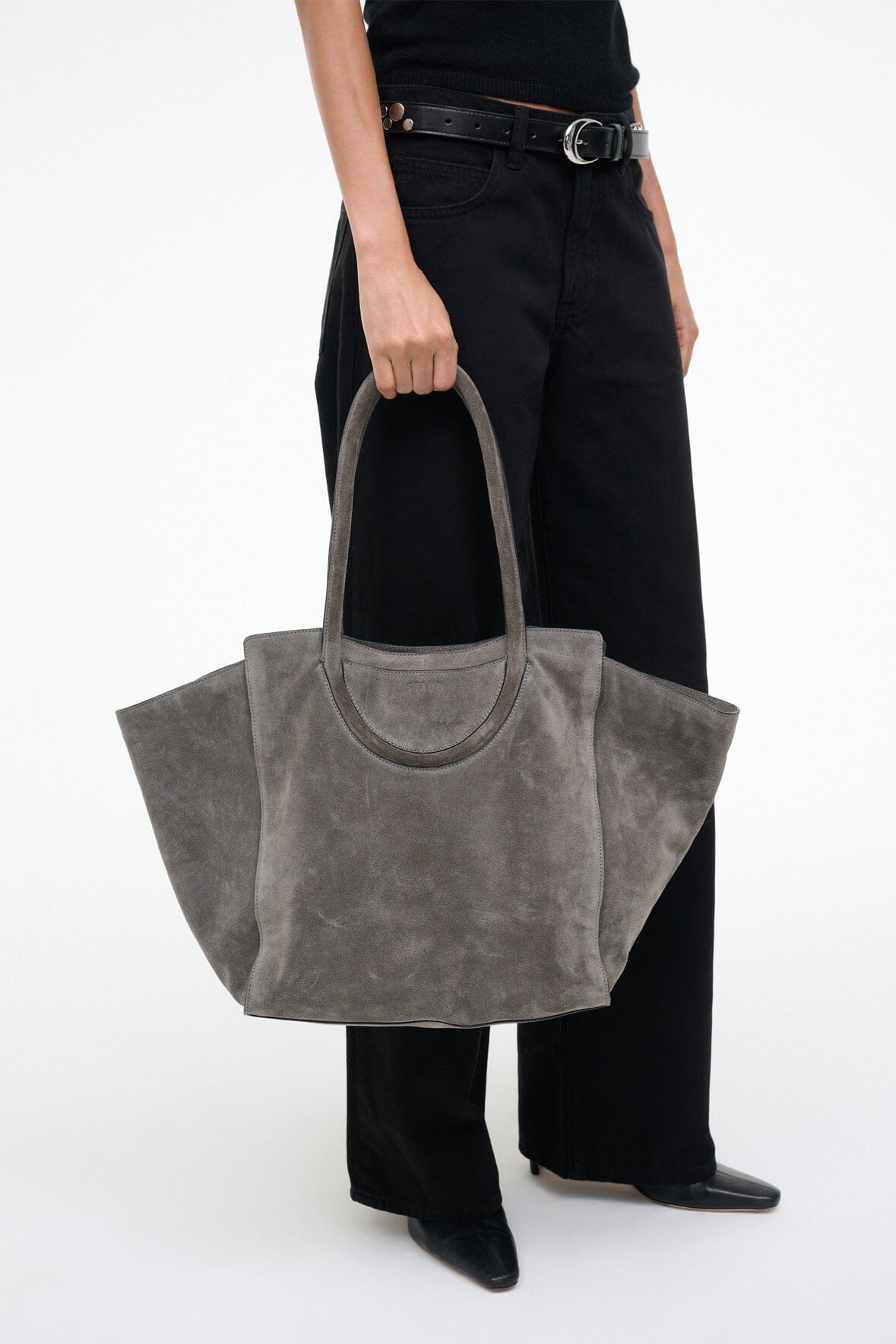 MAUDE TOTE BAG | STORM SUEDE