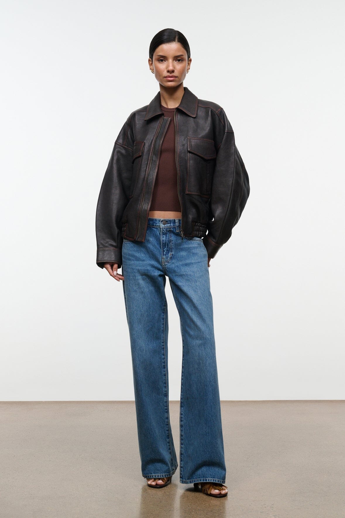 EUGENE LEATHER JACKET | DISTRESSED BROWN
