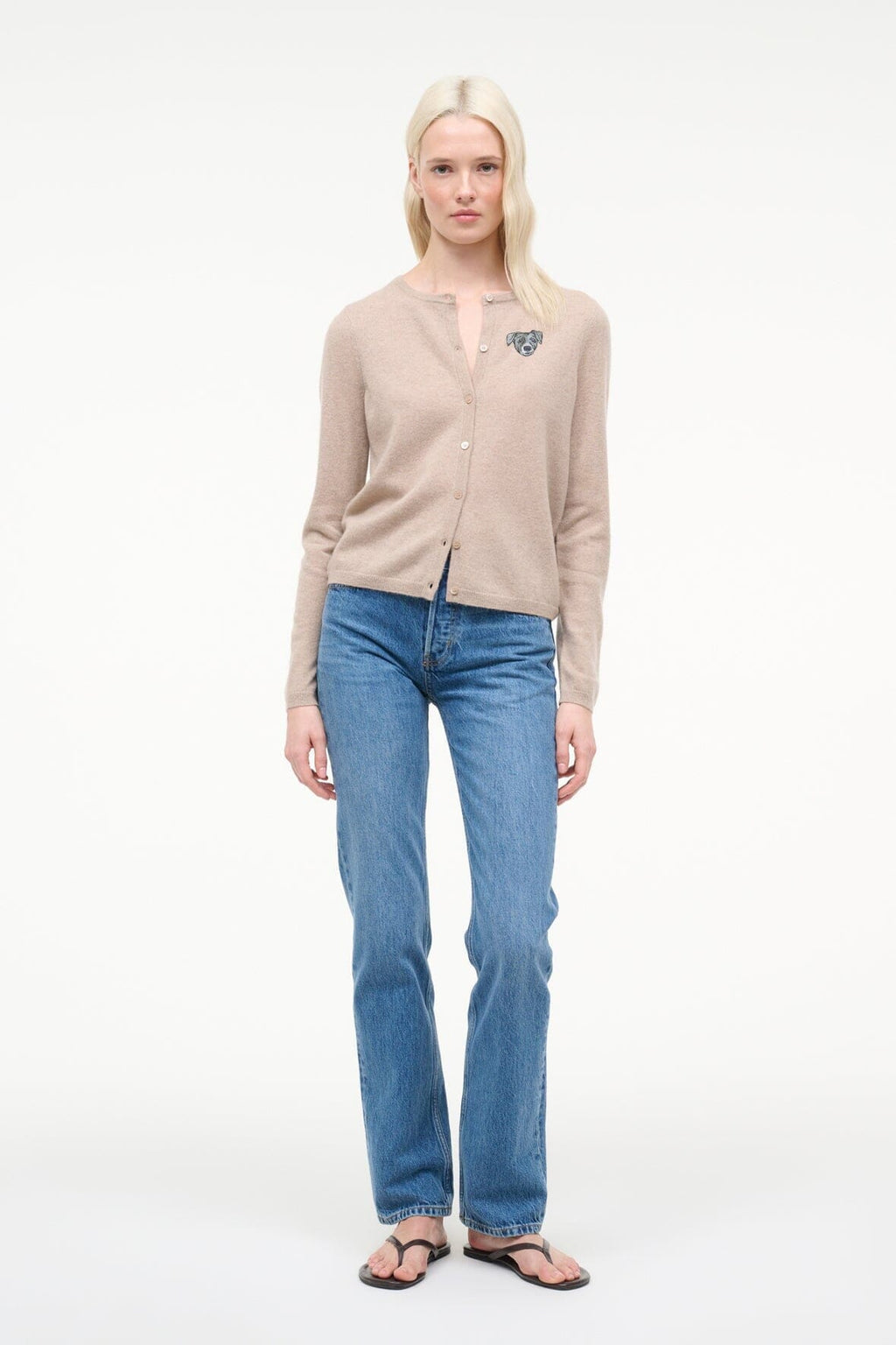 CUSTOM STAUD x C.BONZ MIDNIGHT CASHMERE CARDIGAN | STONE