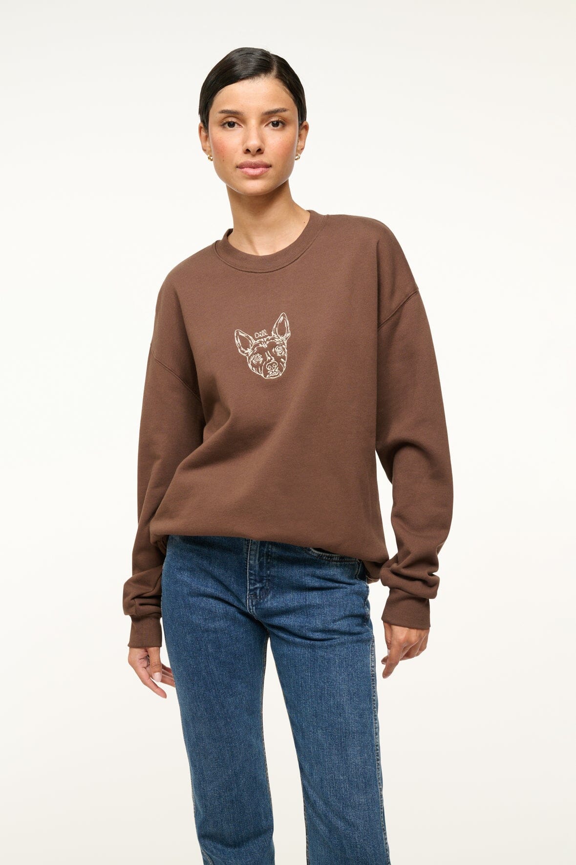 CUSTOM STAUD x C.BONZ OVERSIZED SWEATSHIRT | BROWN