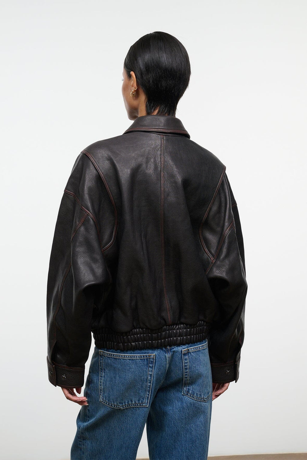 EUGENE LEATHER JACKET | DISTRESSED BROWN