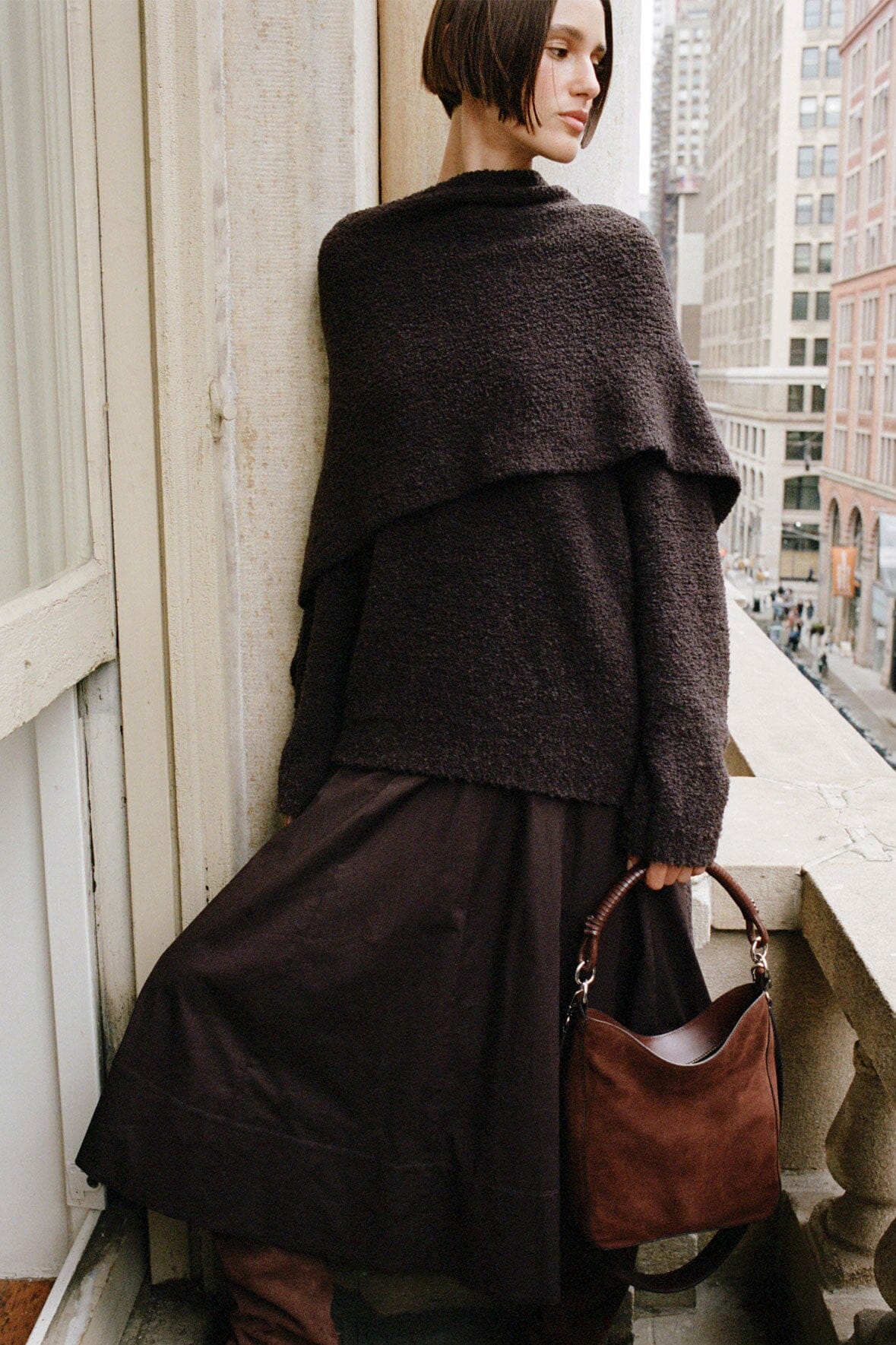 MEL BAG | MAHOGANY SUEDE