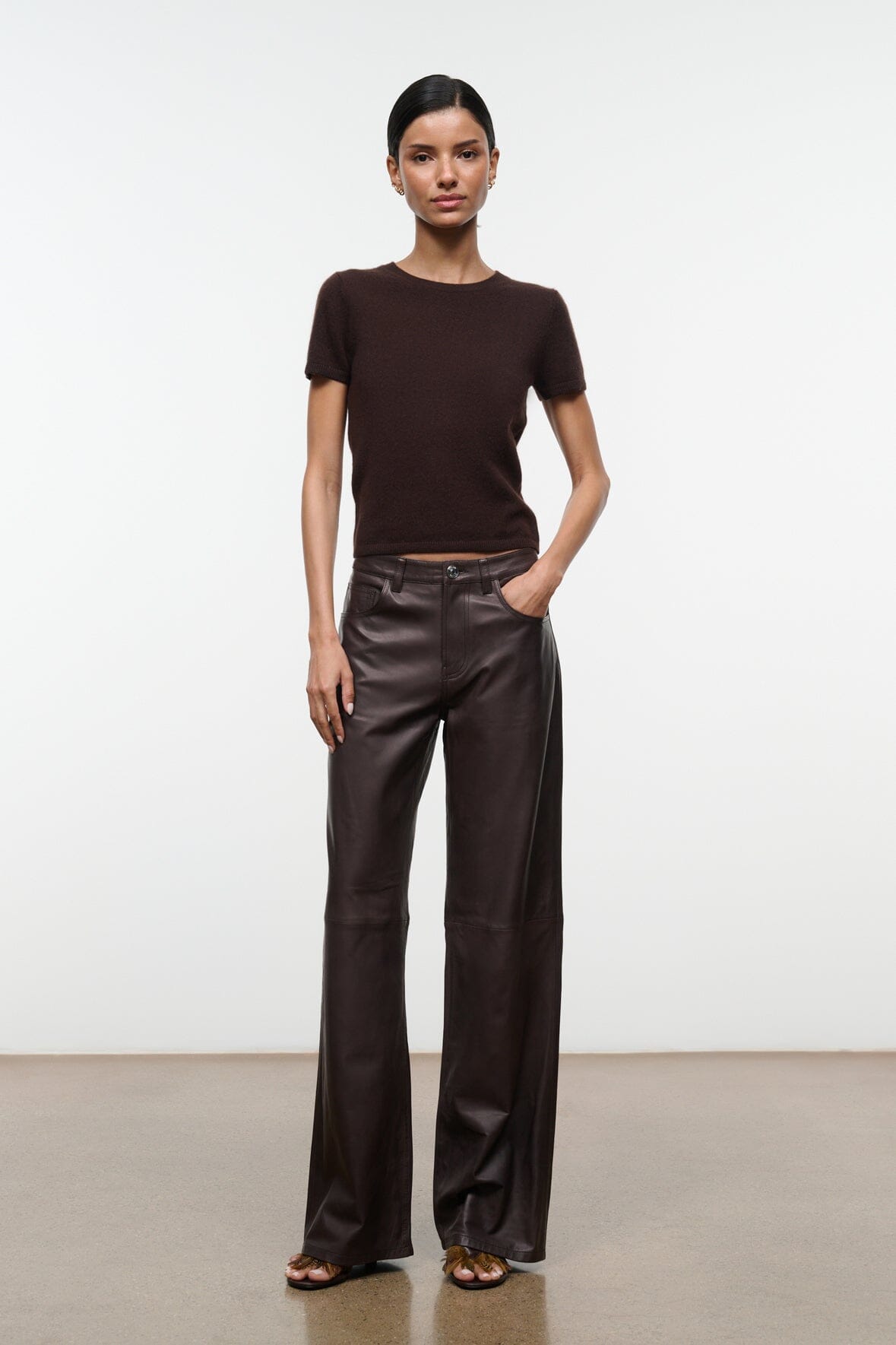 EASY CASHMERE TEE | DARK CHOCOLATE