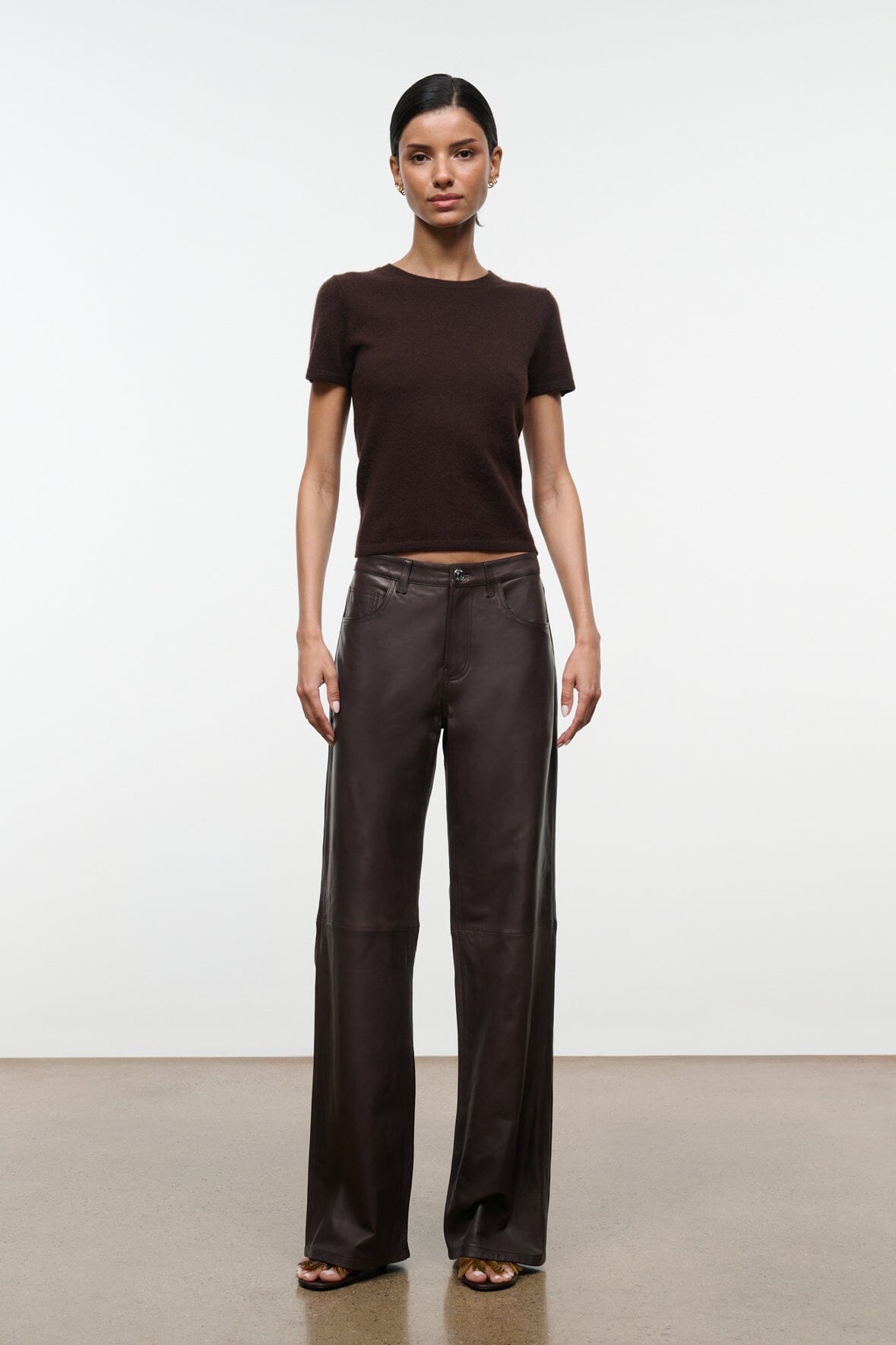EASY CASHMERE TEE | DARK CHOCOLATE