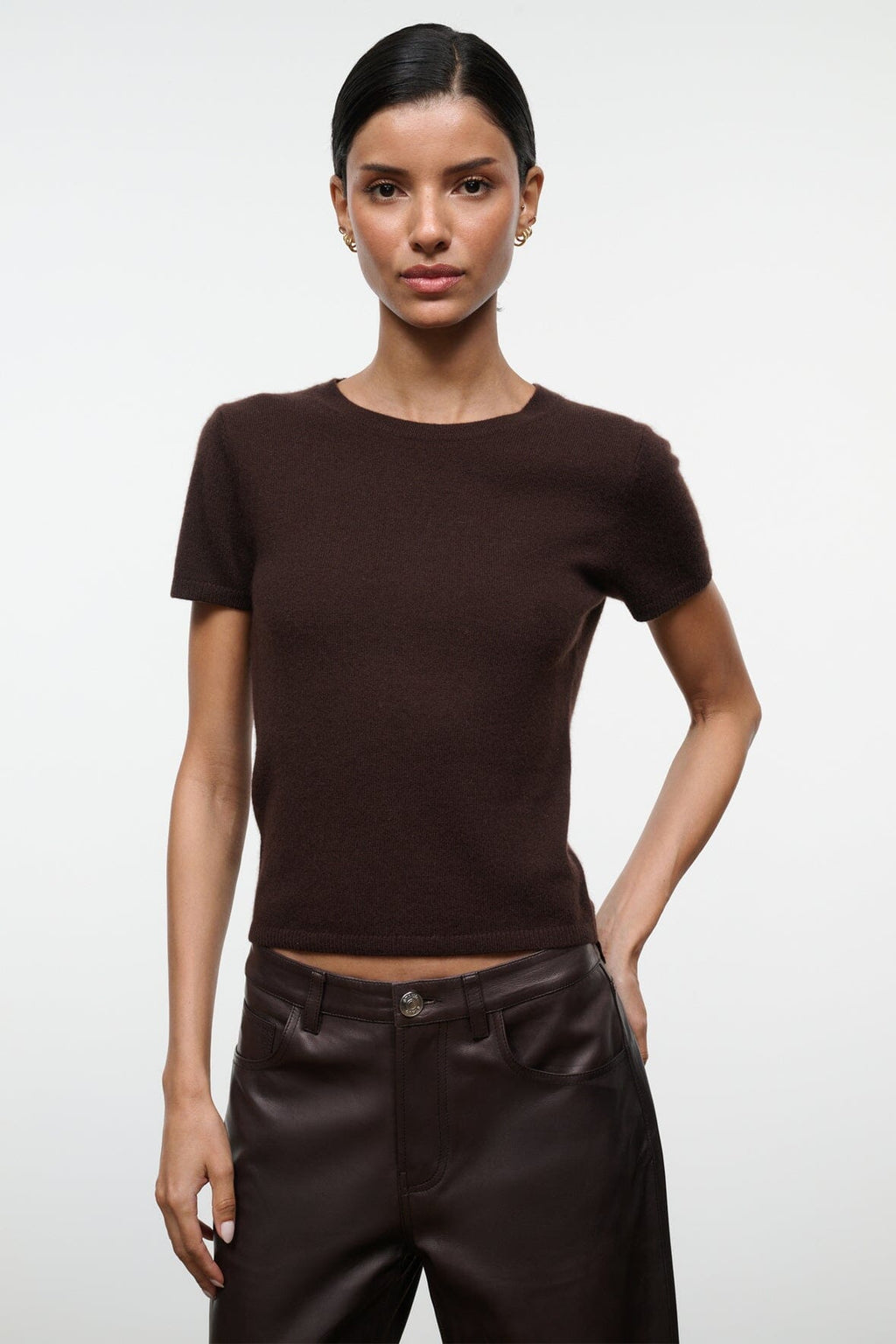 EASY CASHMERE TEE | DARK CHOCOLATE