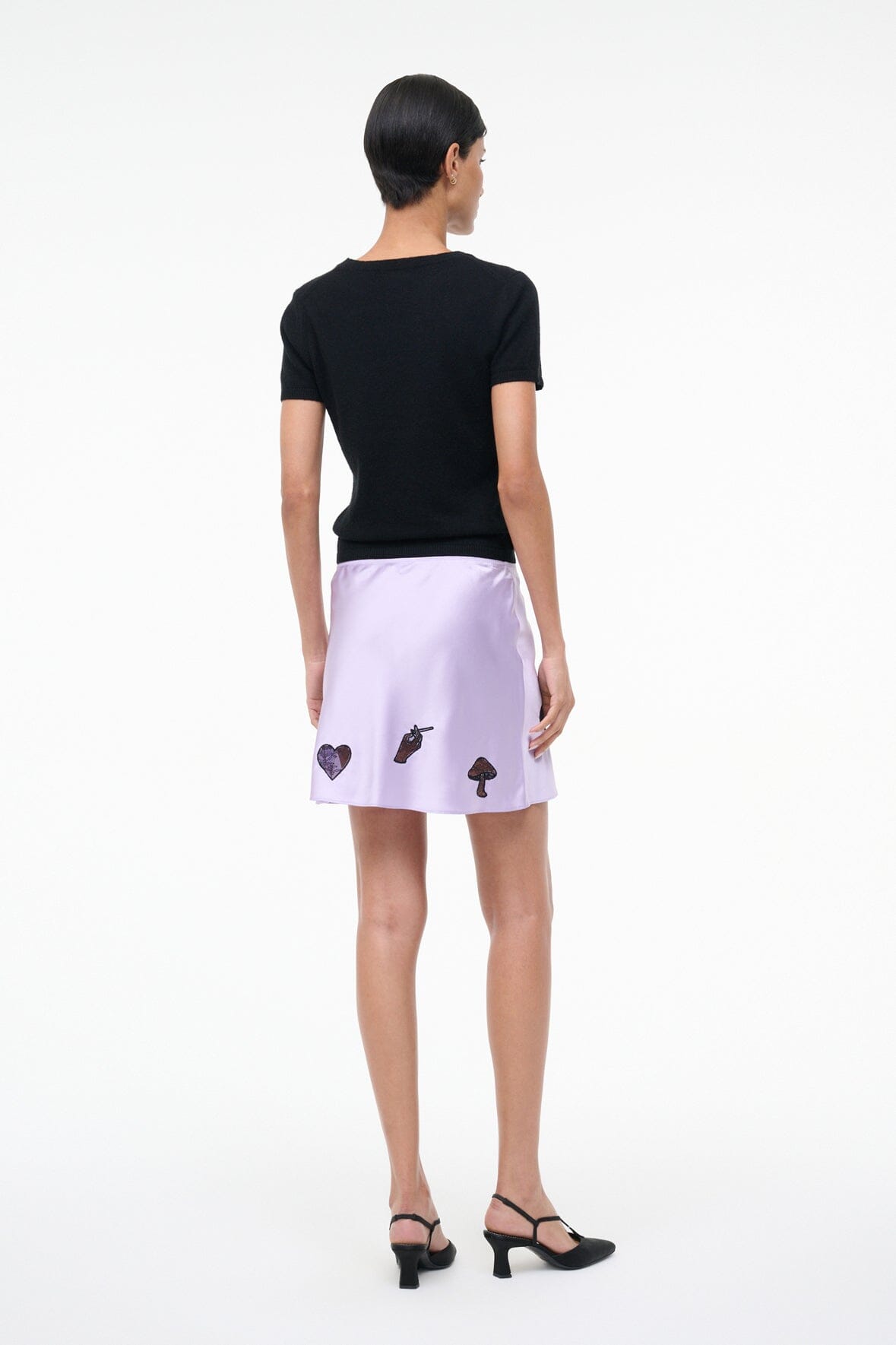 KIN SILK MINI SKIRT | WISTERIA