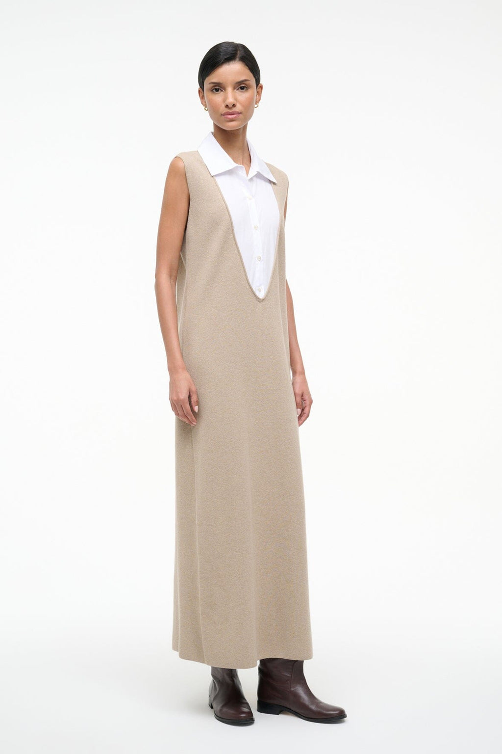 LESLIE DRESS | SAND WHITE