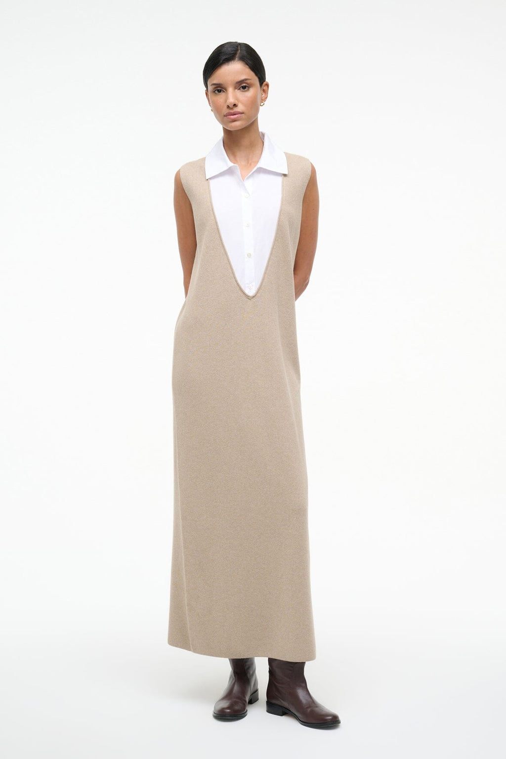 LESLIE DRESS | SAND WHITE