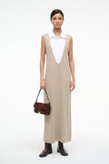 LESLIE DRESS | SAND WHITE