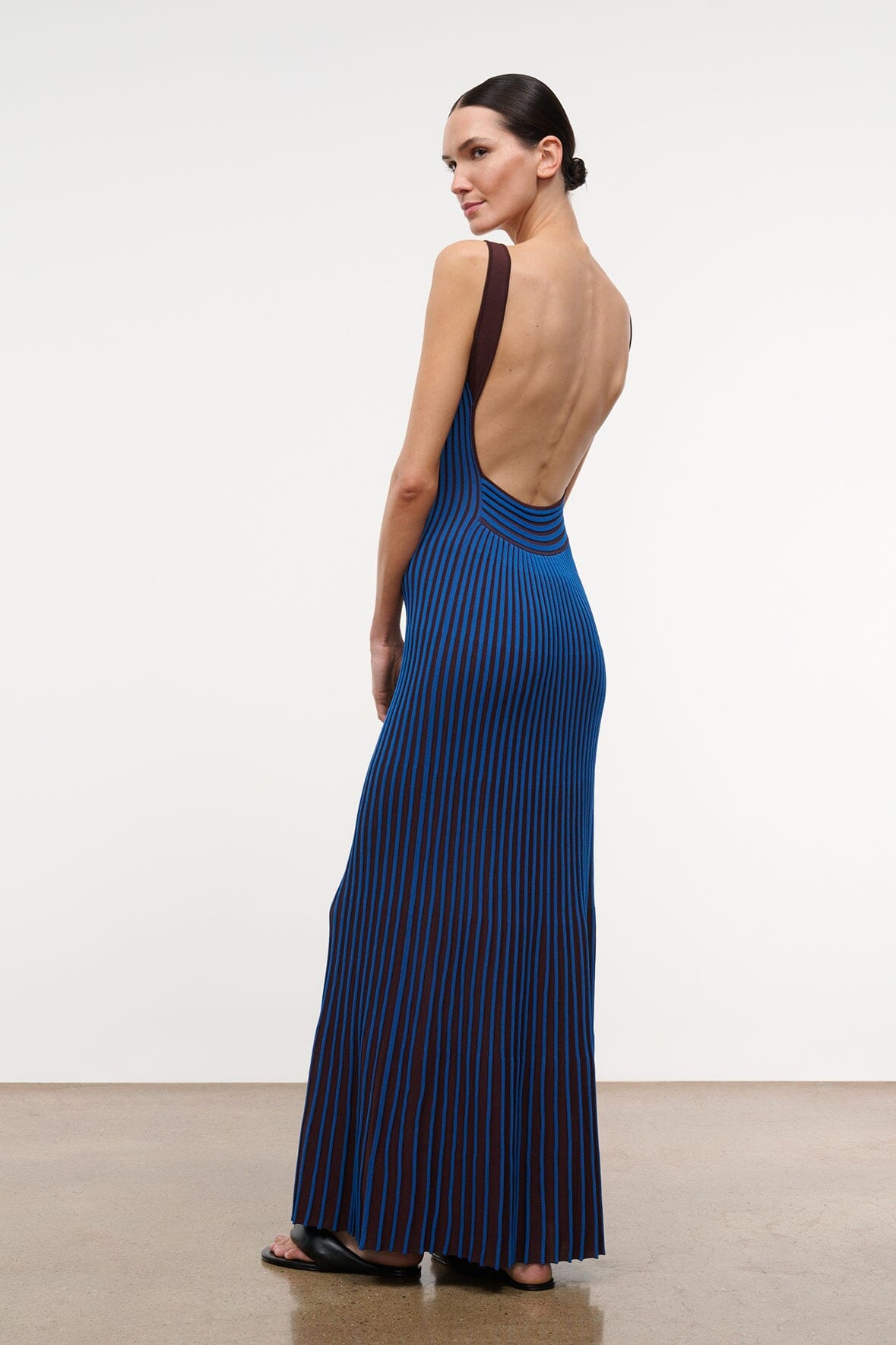 CLARETTA DRESS | ESPRESSO COBALT