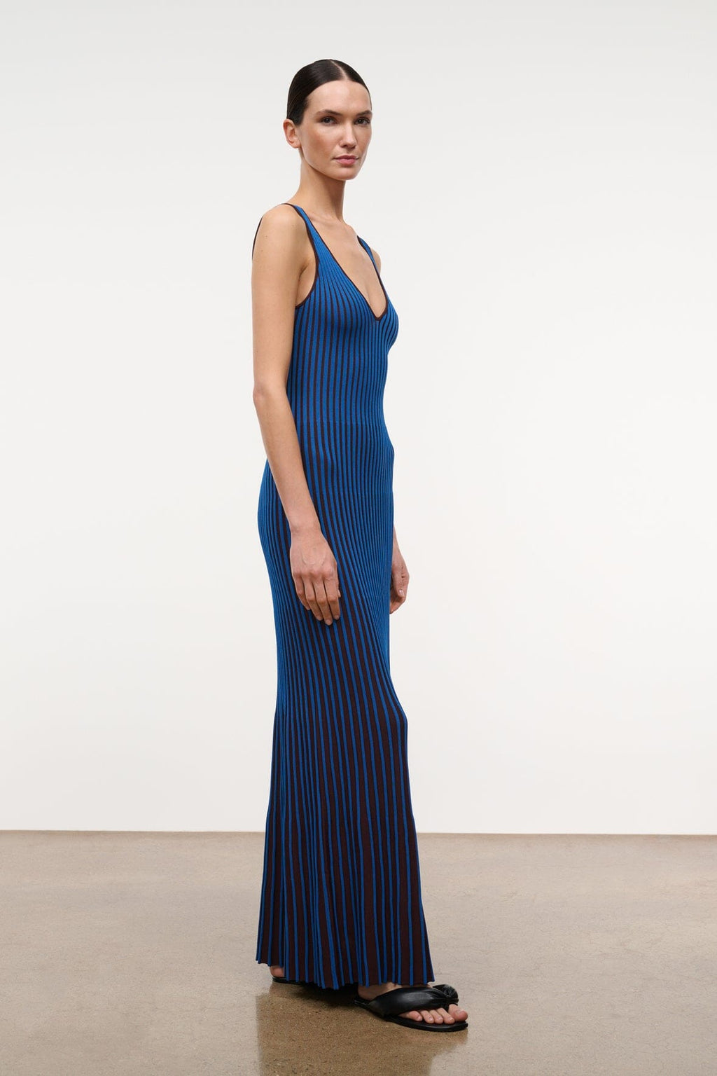 CLARETTA DRESS | ESPRESSO COBALT