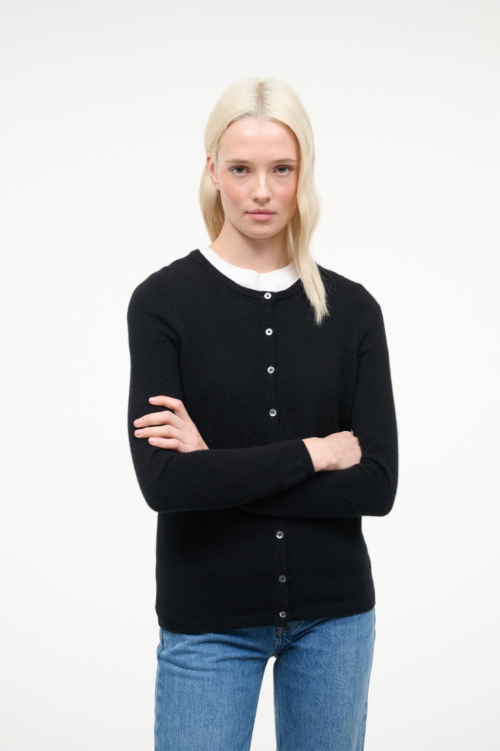 MIDNIGHT CASHMERE CARDIGAN | BLACK