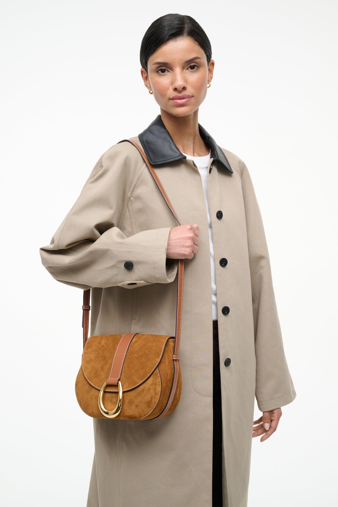 BELLA SADDLE BAG | TAN SUEDE