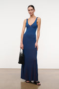 CLARETTA DRESS | ESPRESSO COBALT