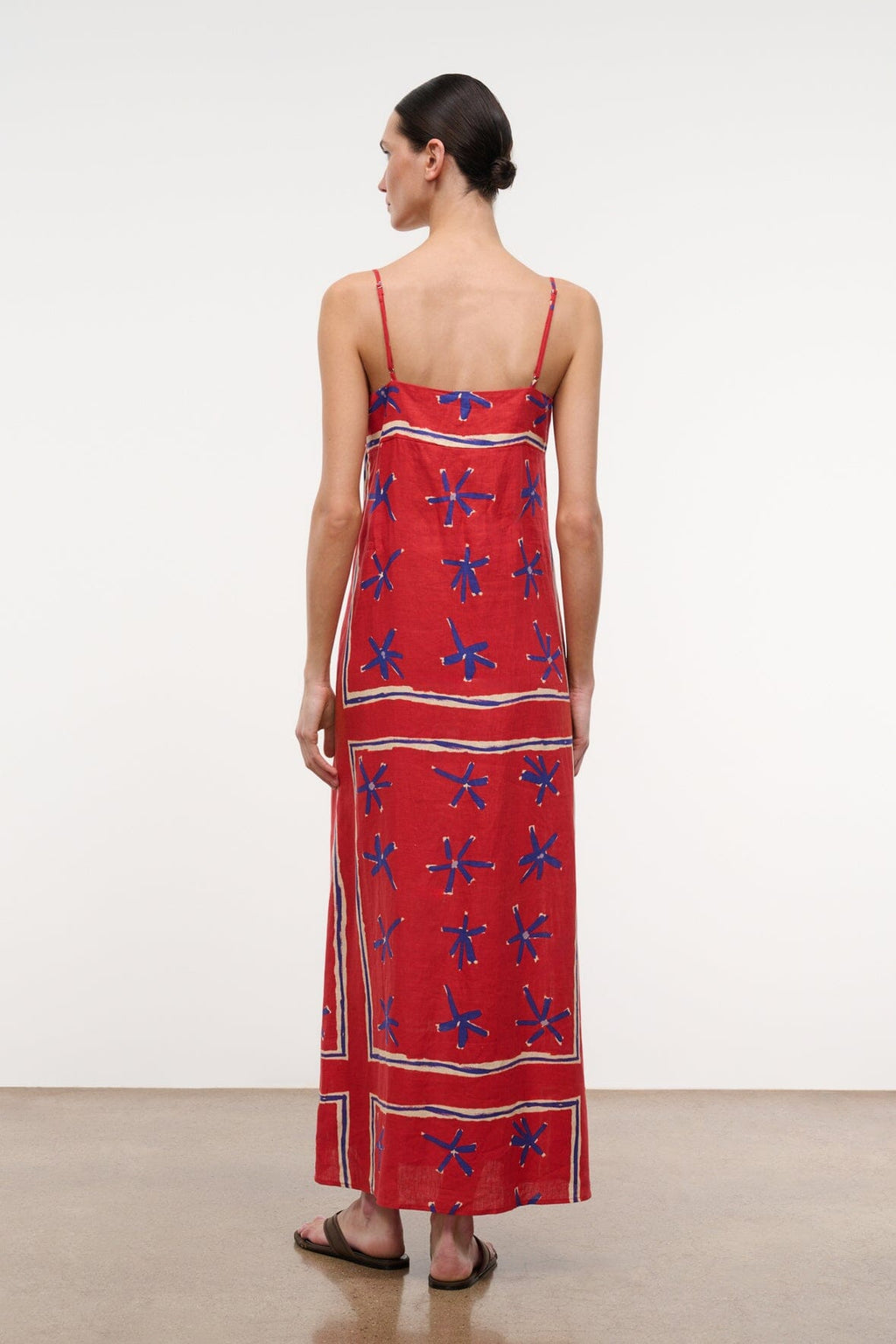 LAURA LINEN DRESS | PAINTED FOULARD