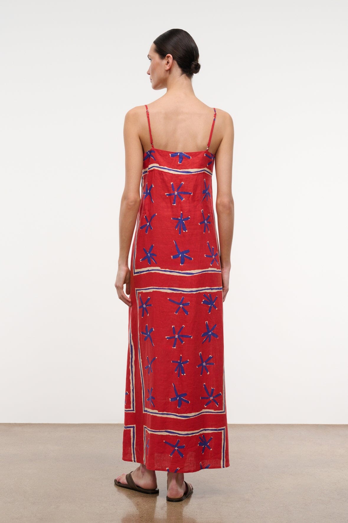LAURA LINEN DRESS | PAINTED FOULARD