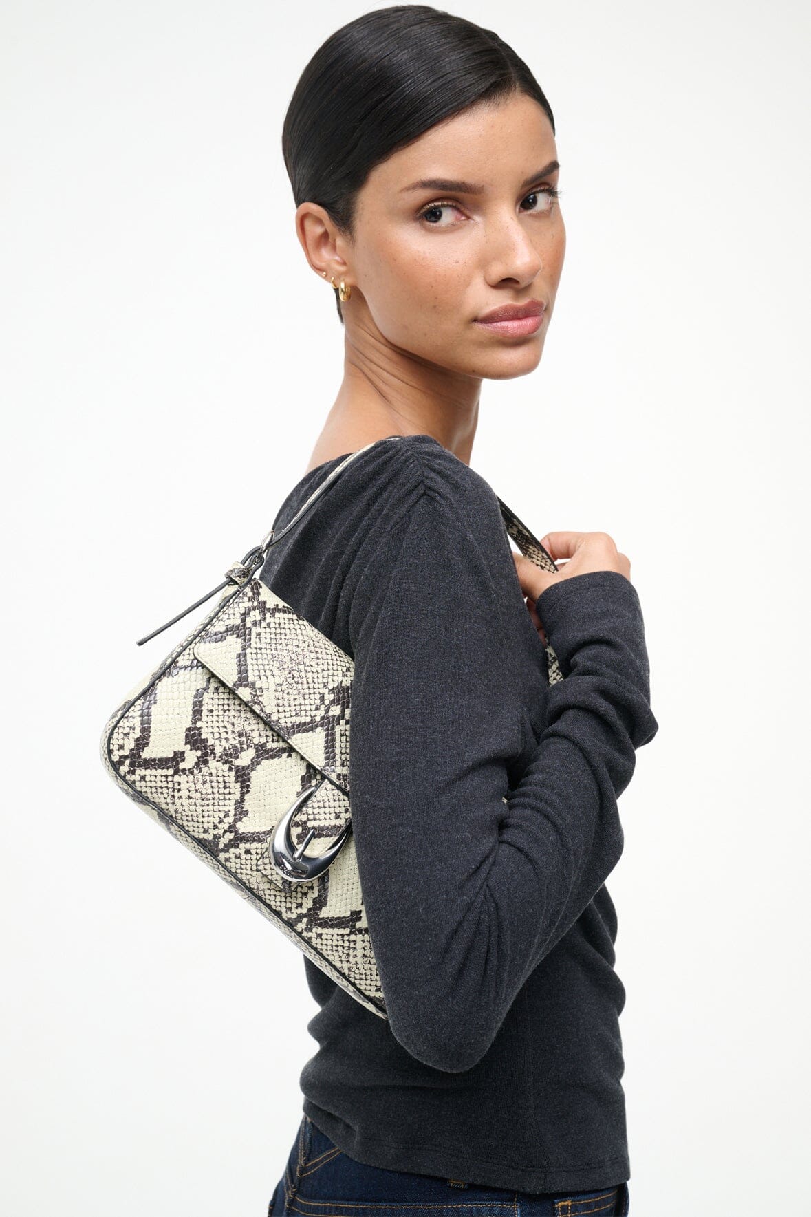 HARLOW BAG | WHITE SNAKE