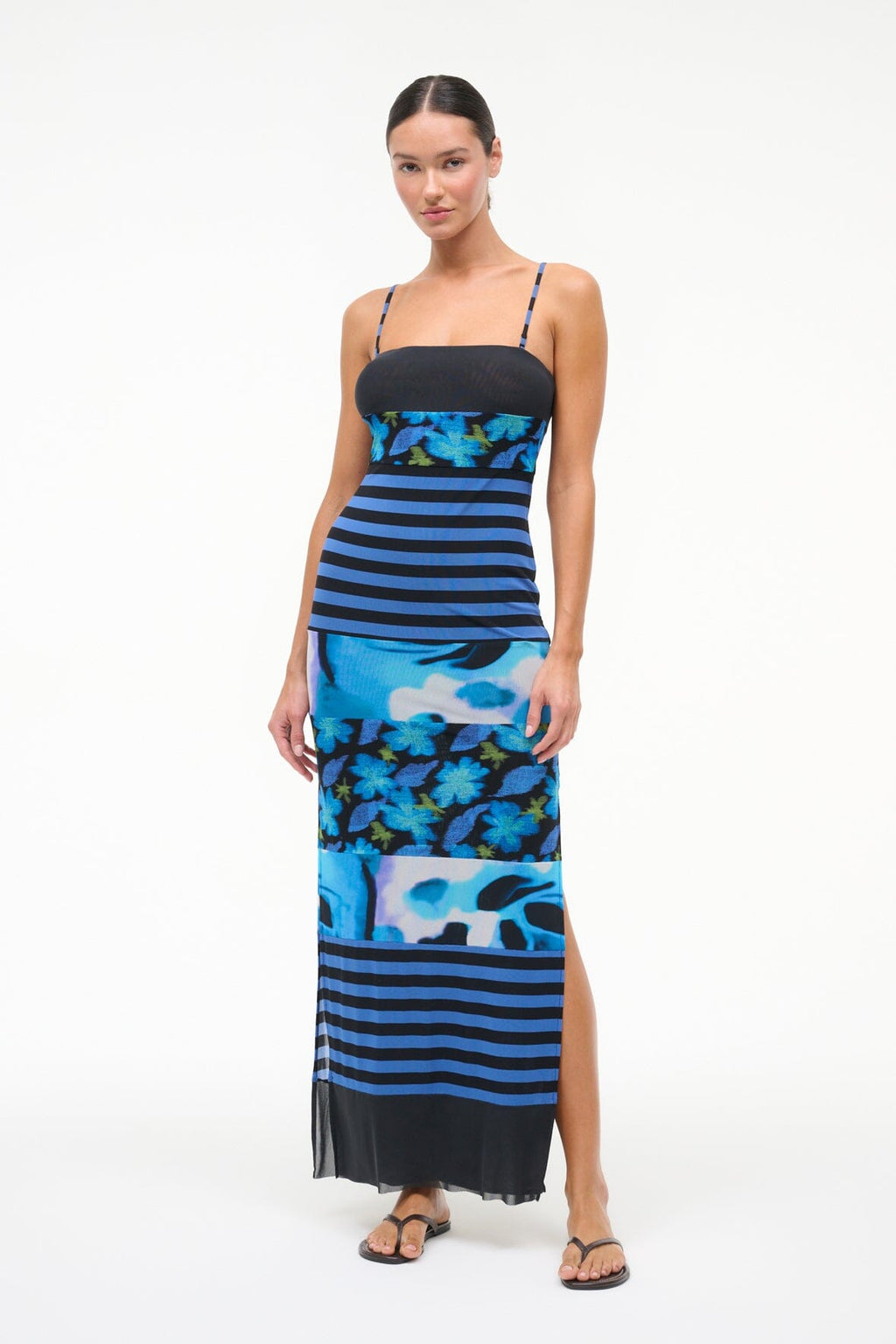 LEONA MESH DRESS | BLUE HAZE MULTI