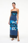 LEONA MESH DRESS | BLUE HAZE MULTI