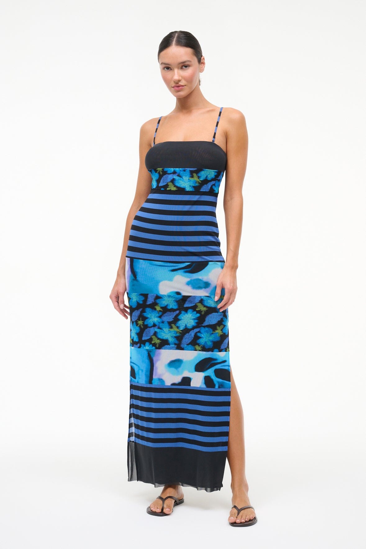 LEONA MESH DRESS | BLUE HAZE MULTI