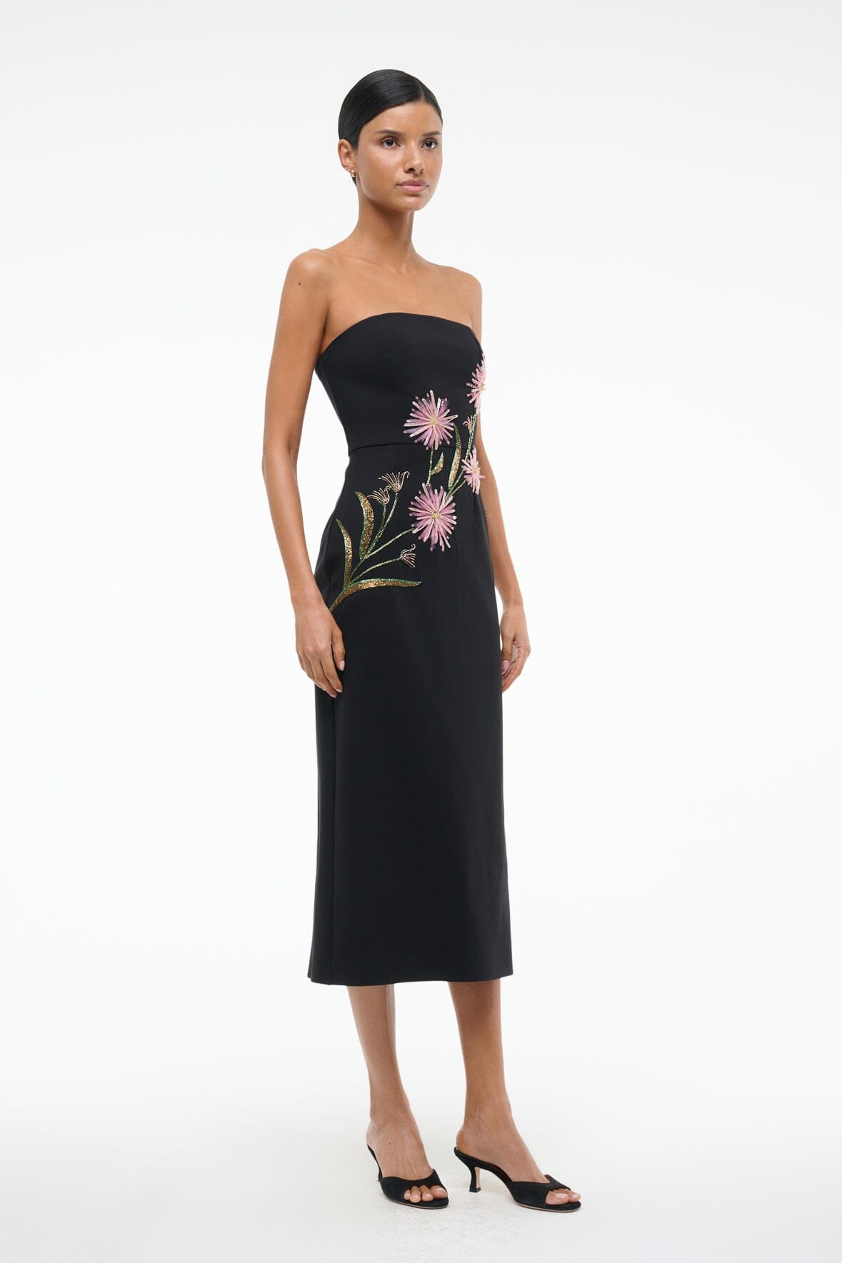 BROOKE DRESS | DAHLIA DAYDREAM BLACK