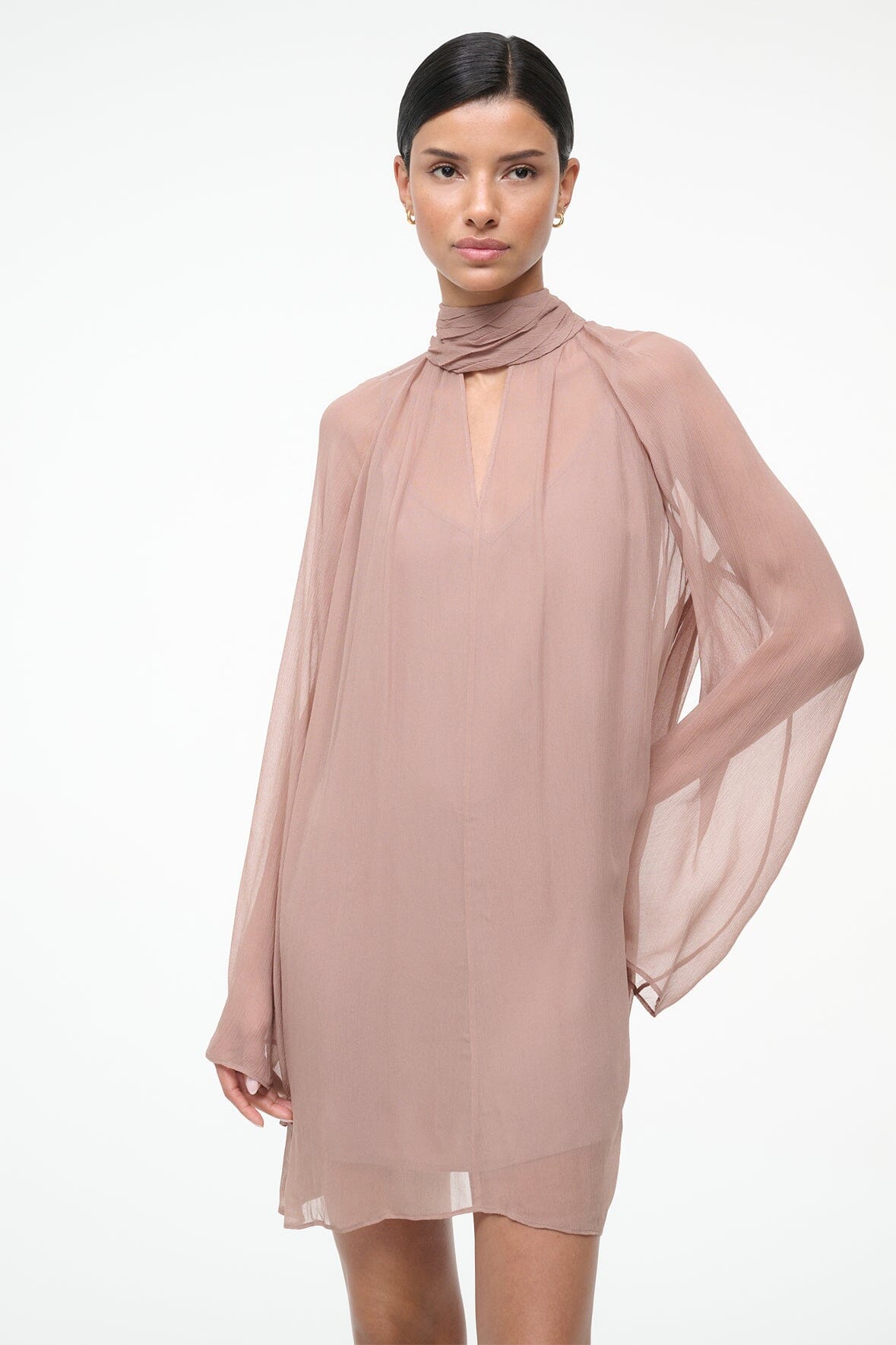 ESTHER MINI DRESS | TAUPE