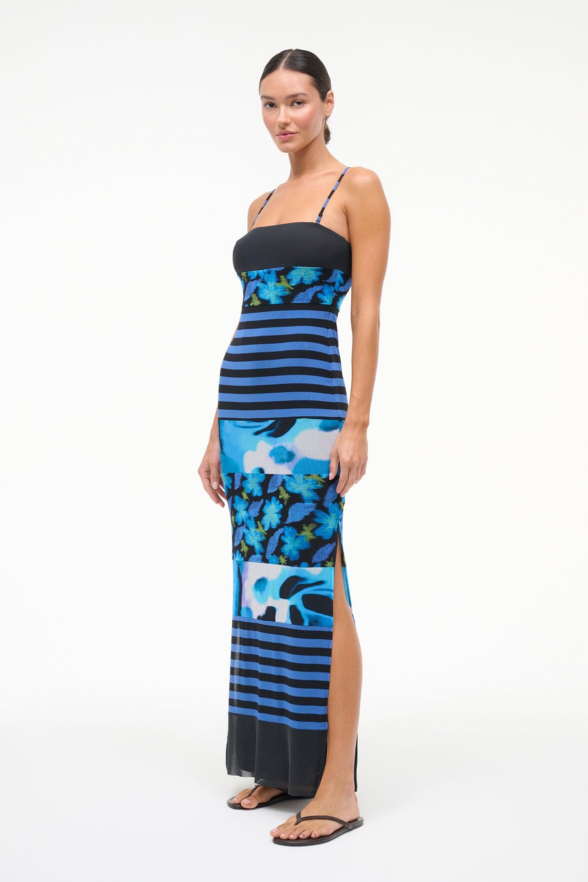 LEONA MESH DRESS | BLUE HAZE MULTI