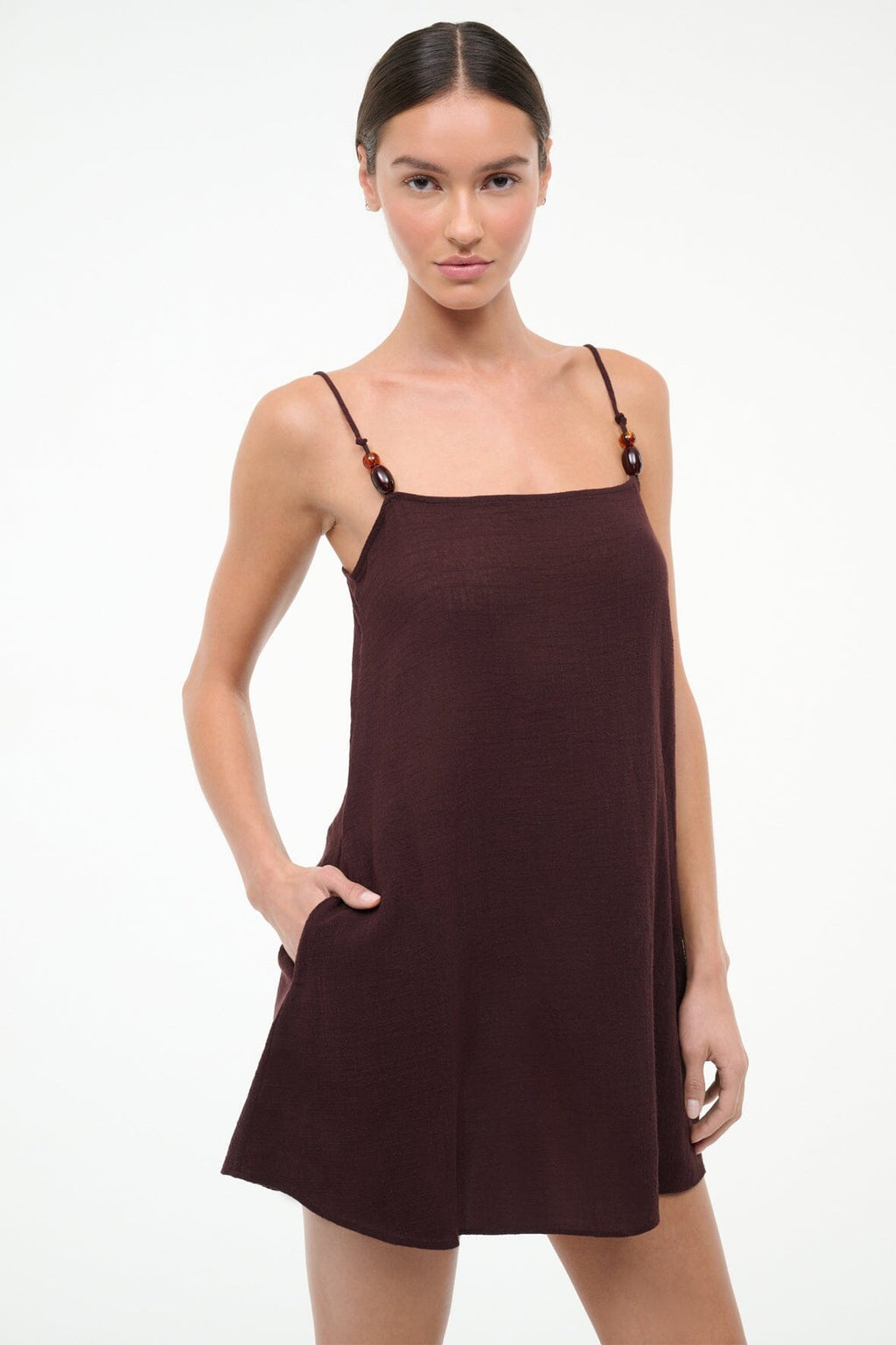 LAURA MINI COVERUP DRESS | DARK CHOCOLATE