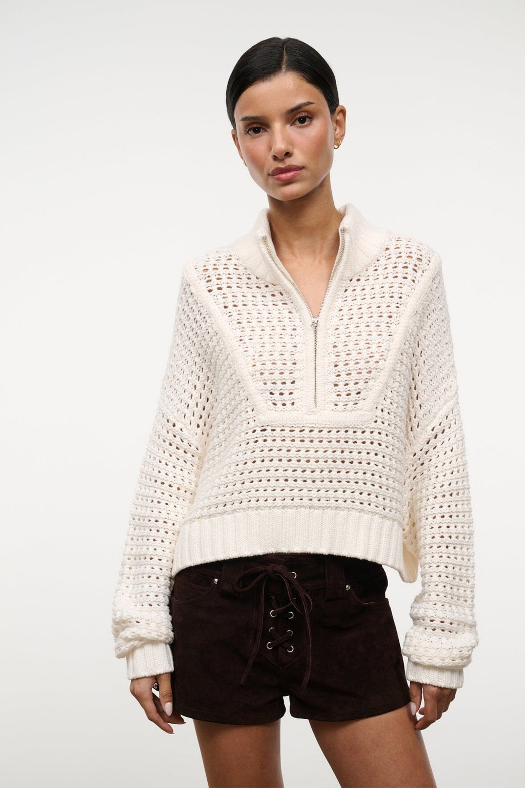 CROPPED HAMPTON SWEATER | IVORY