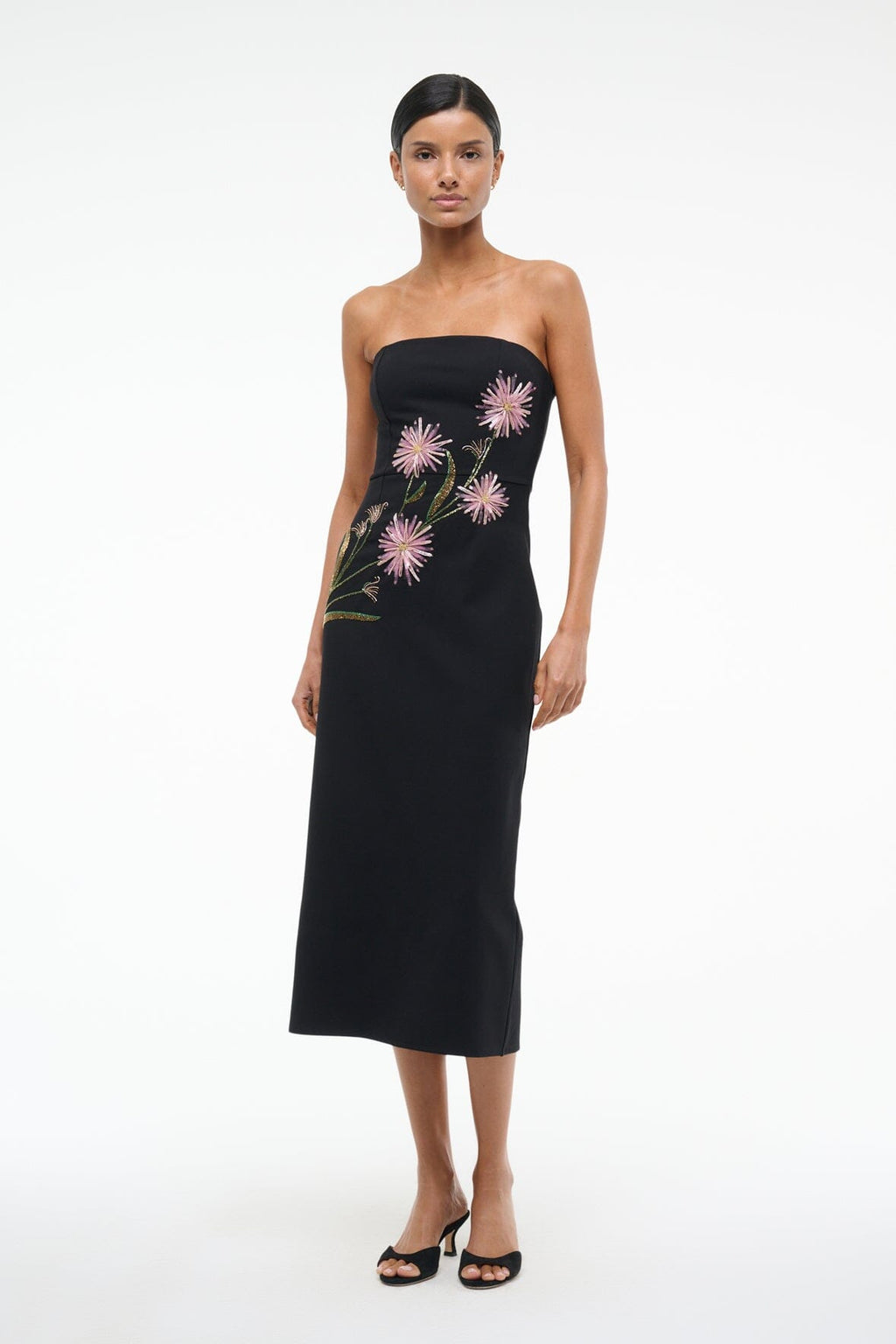BROOKE DRESS | DAHLIA DAYDREAM BLACK
