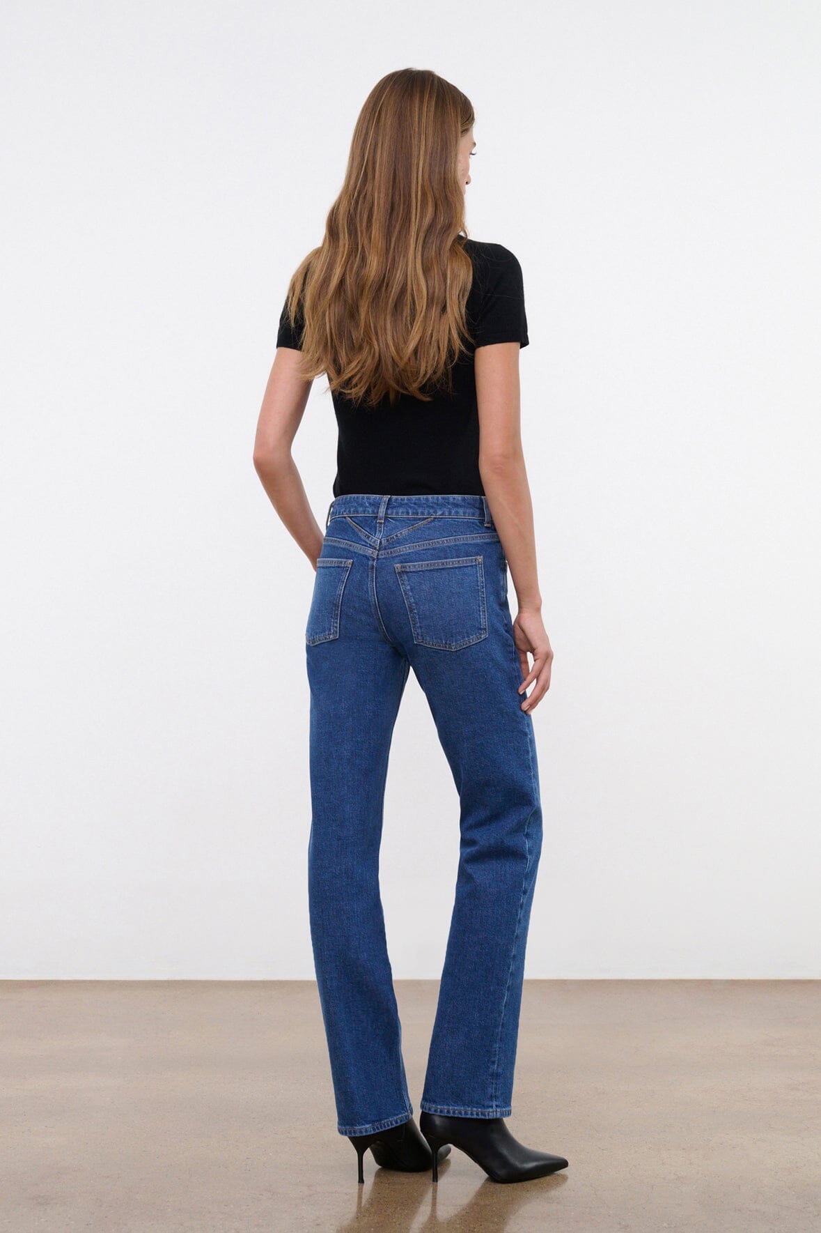 TEDDY STRAIGHT JEAN | STONE BLUE STRETCH